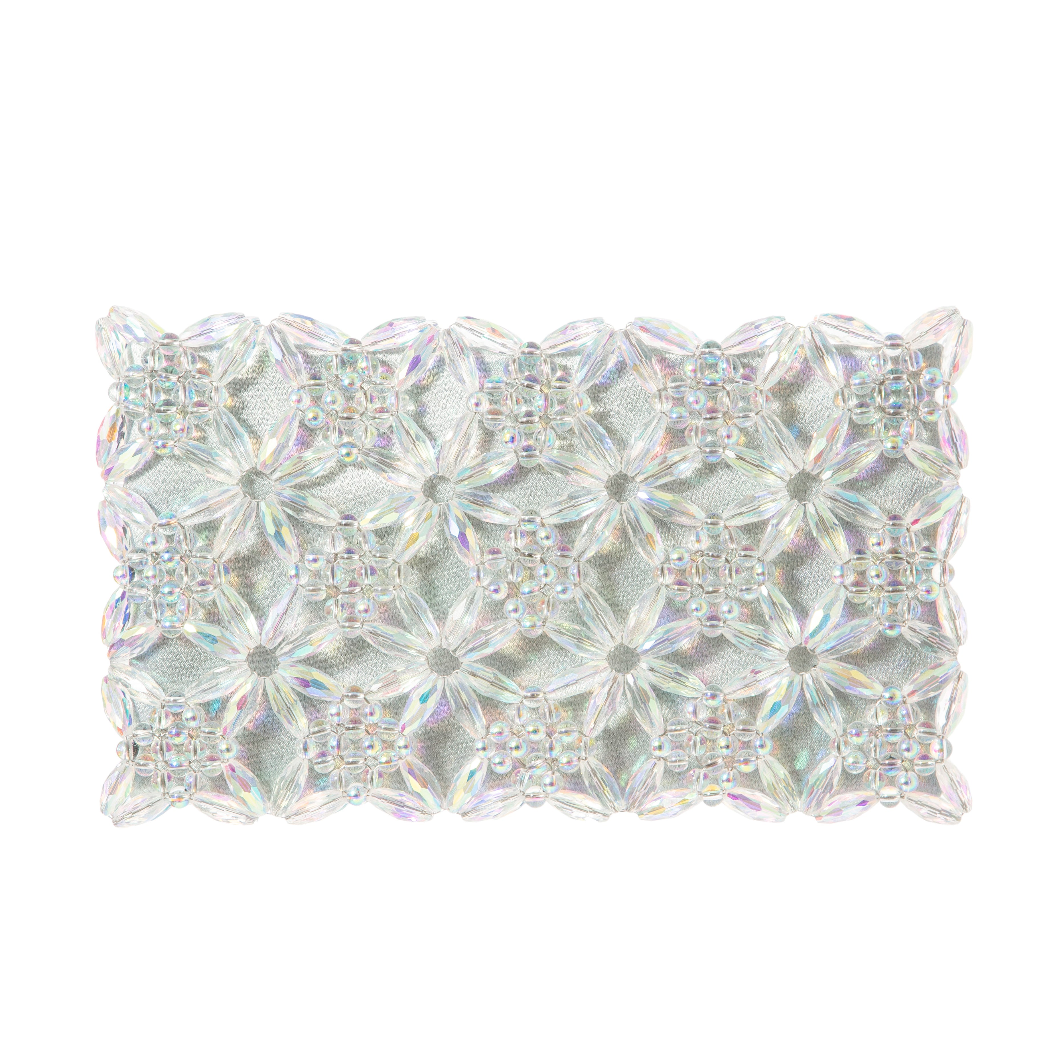 Transparent & Light Mint Rhea Clutch