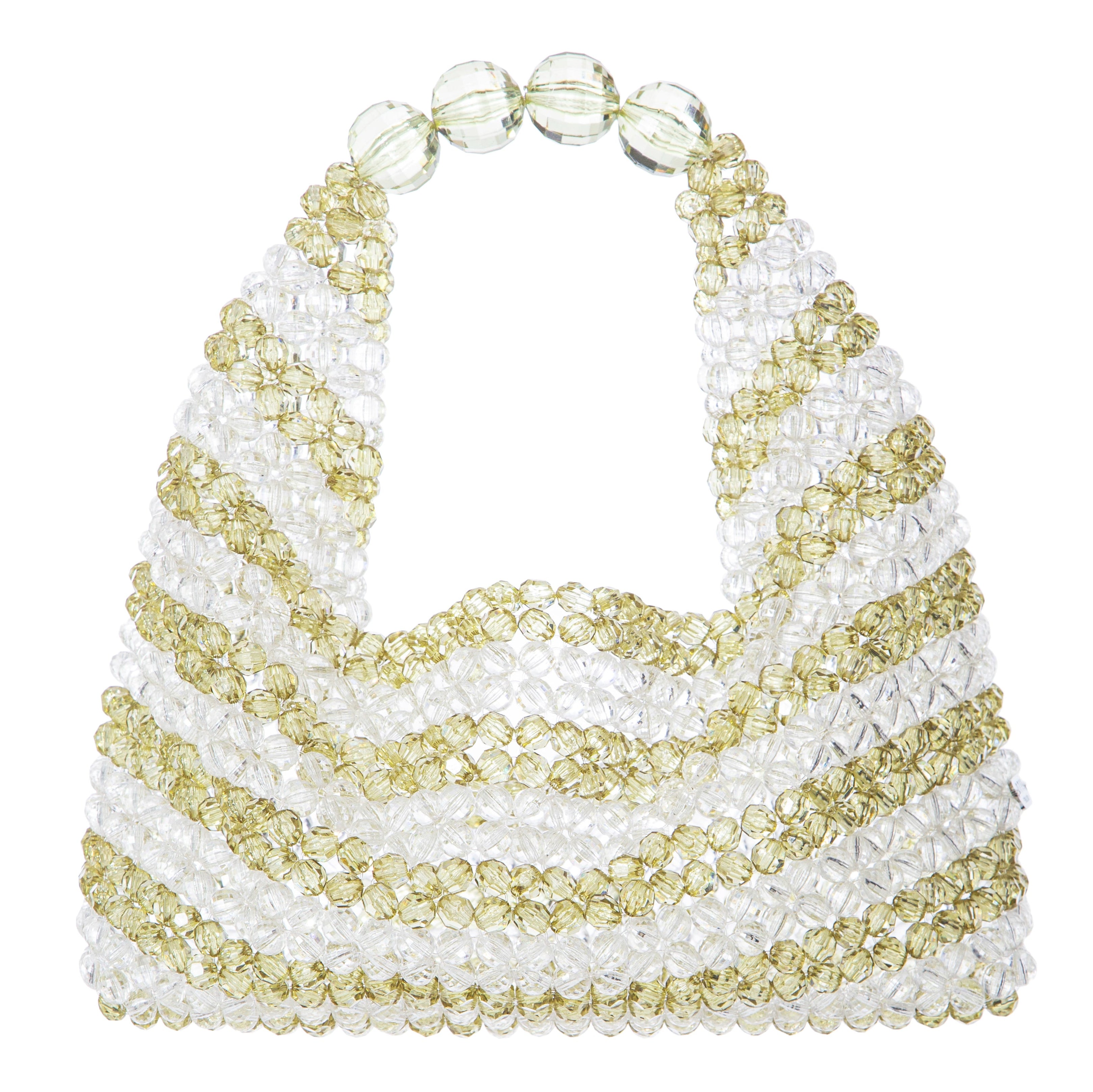 Transparent & Lime Large Jodie Bag
