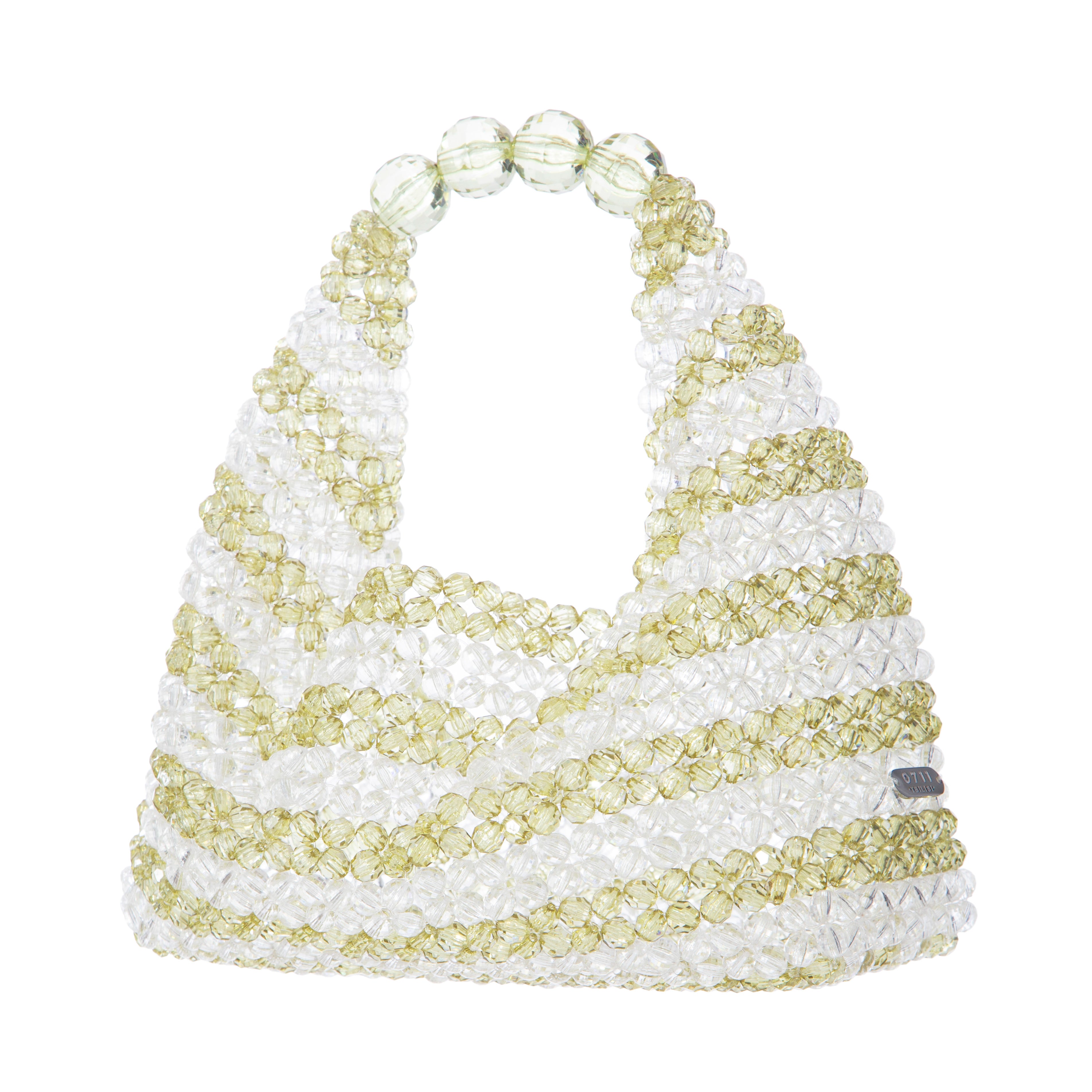 Transparent & Lime Large Jodie Bag