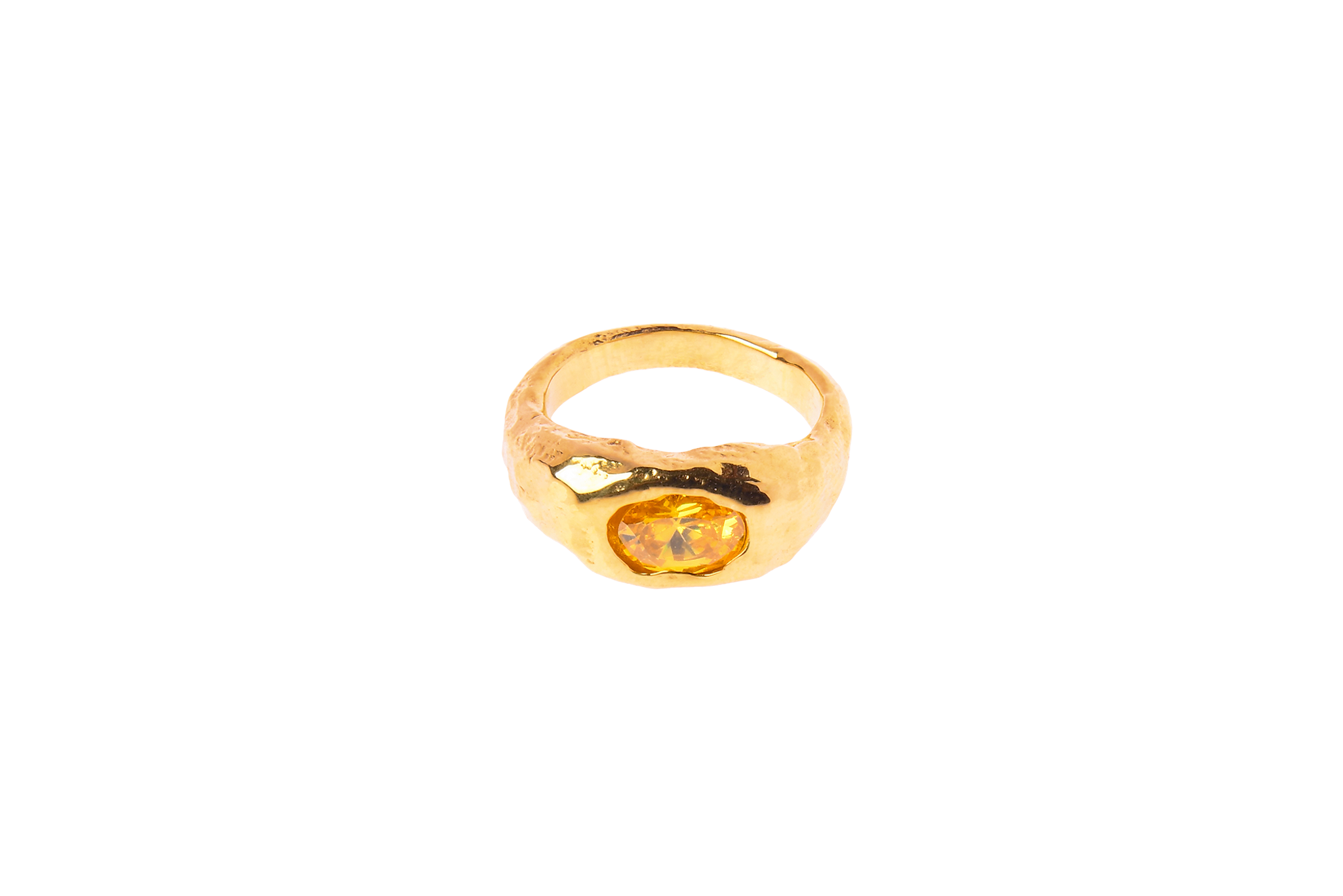 Leo Ring with Citrine Yellow Gem
