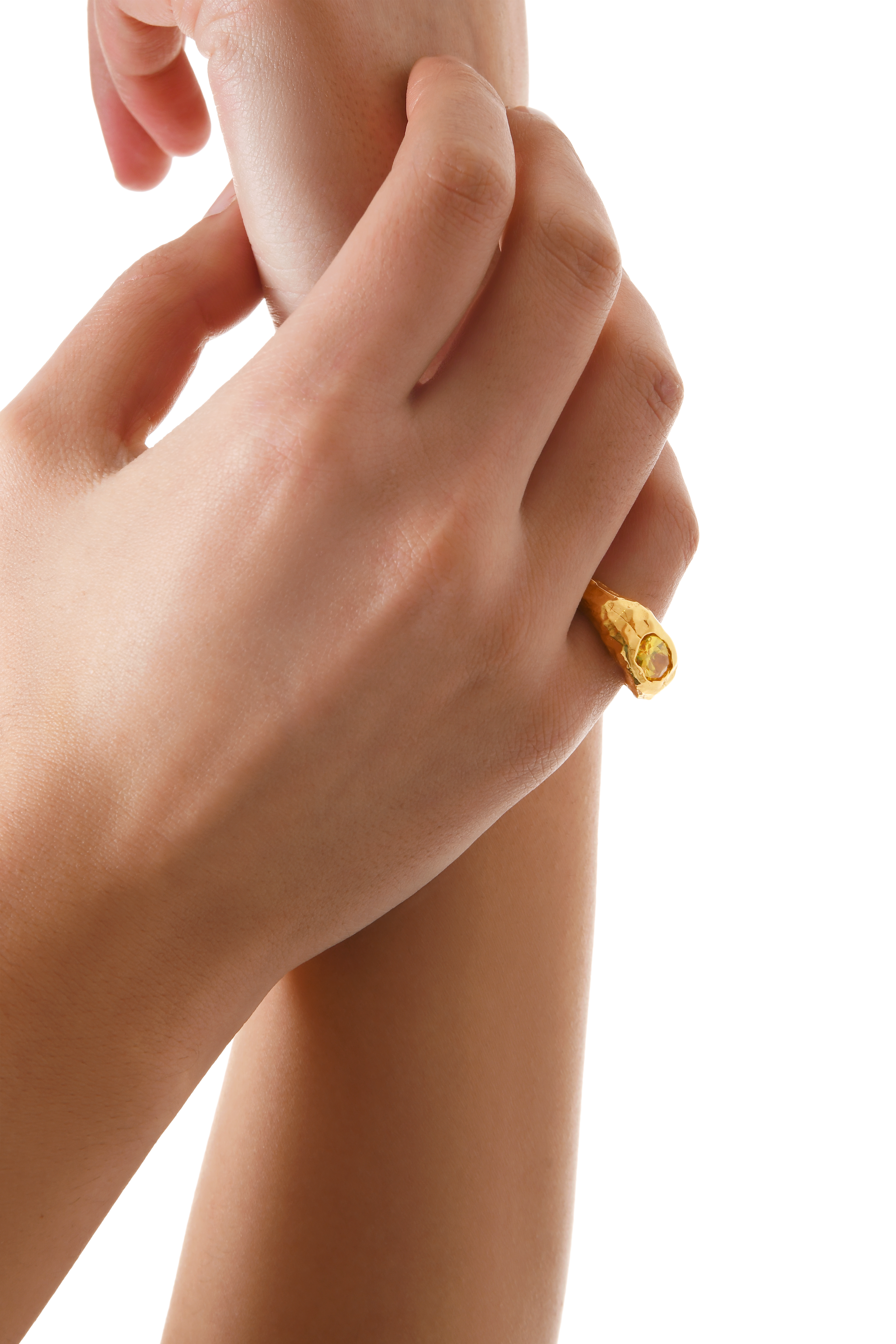 Leo Ring with Citrine Yellow Gem