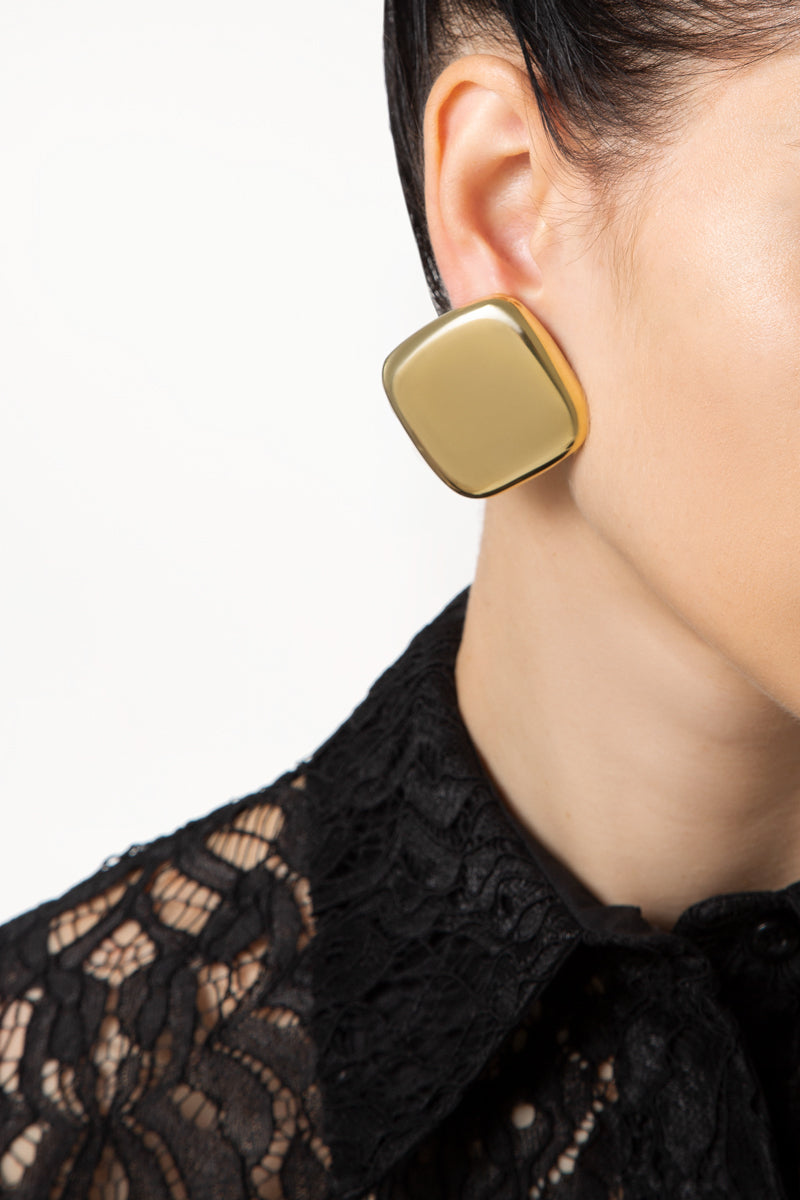 Gold Plated Rhombus Earrings