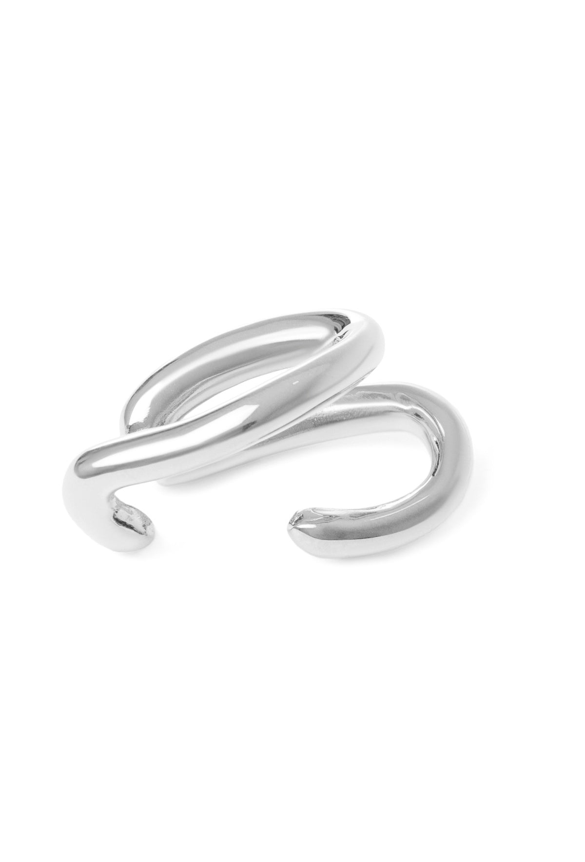 Silver Twisted Ear Cuff