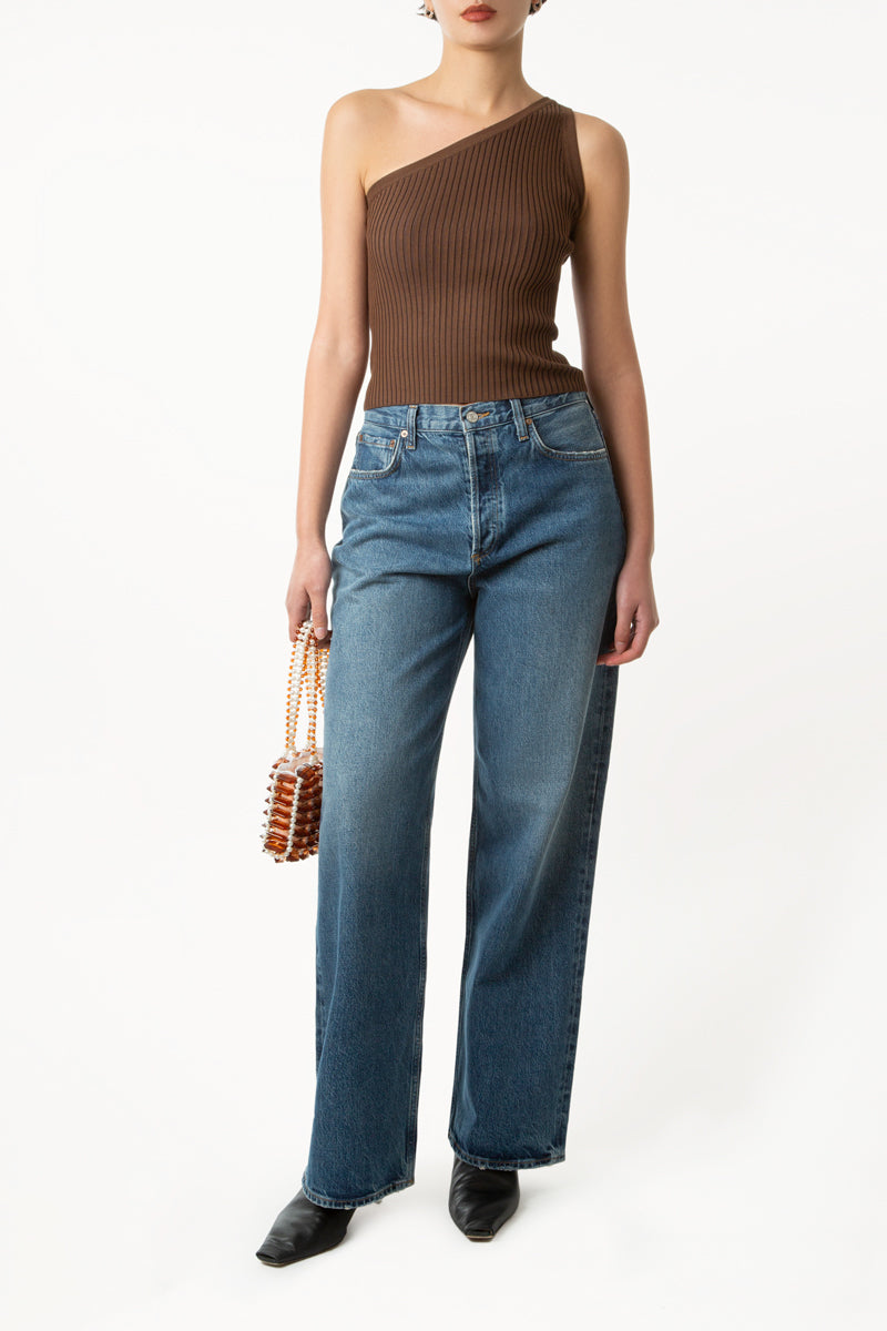 One Shoulder Knit Top