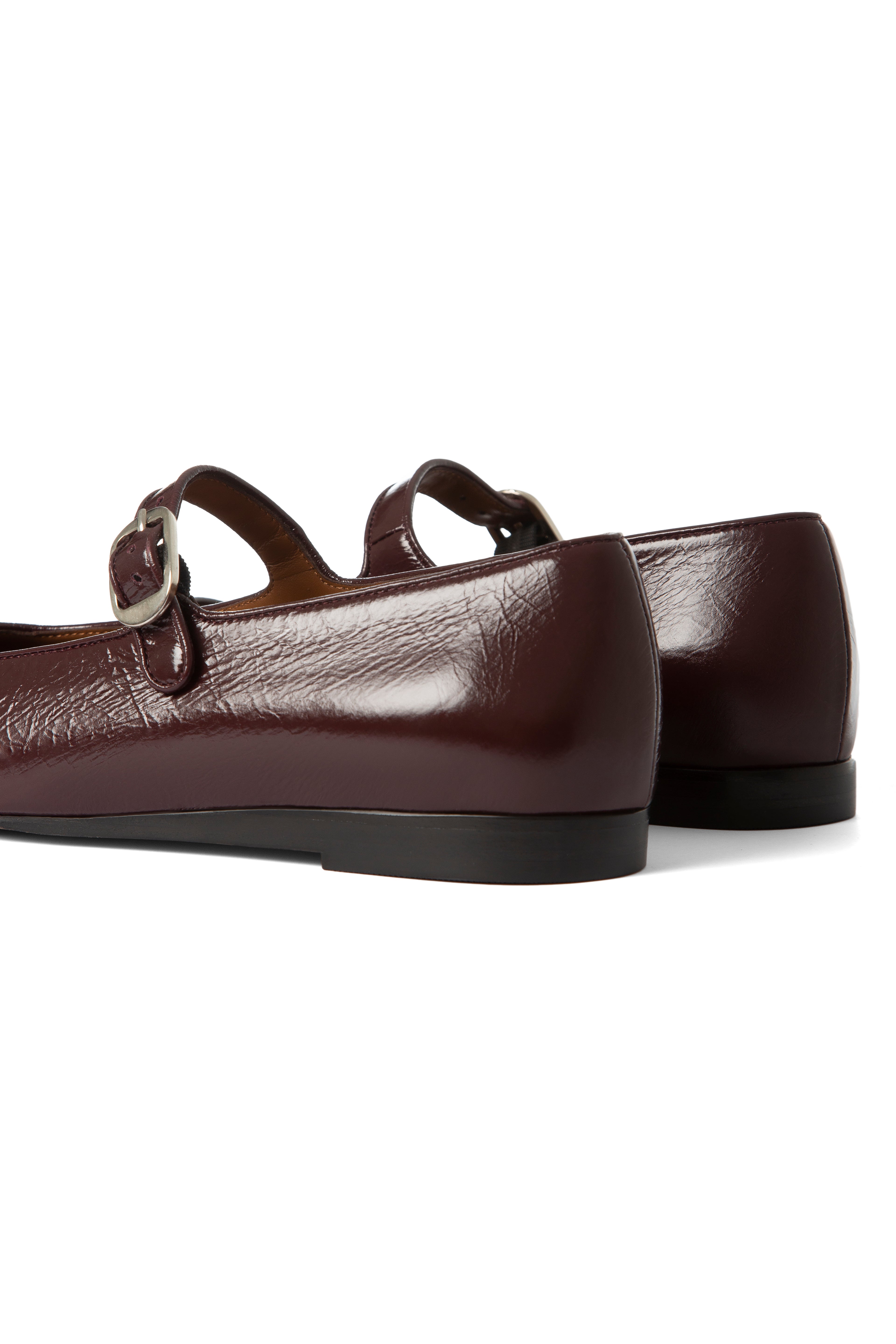 Aubergine Mary Jane Flats