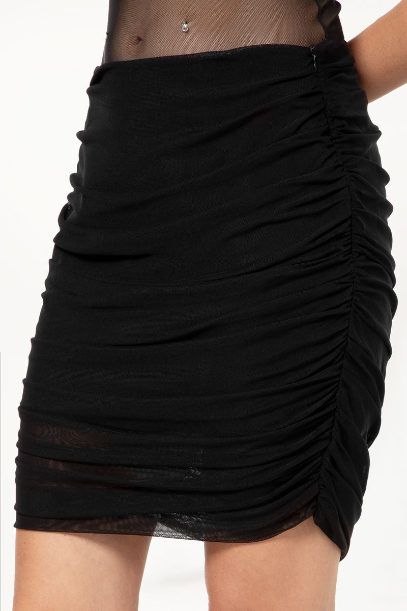Black Sheer Skirt