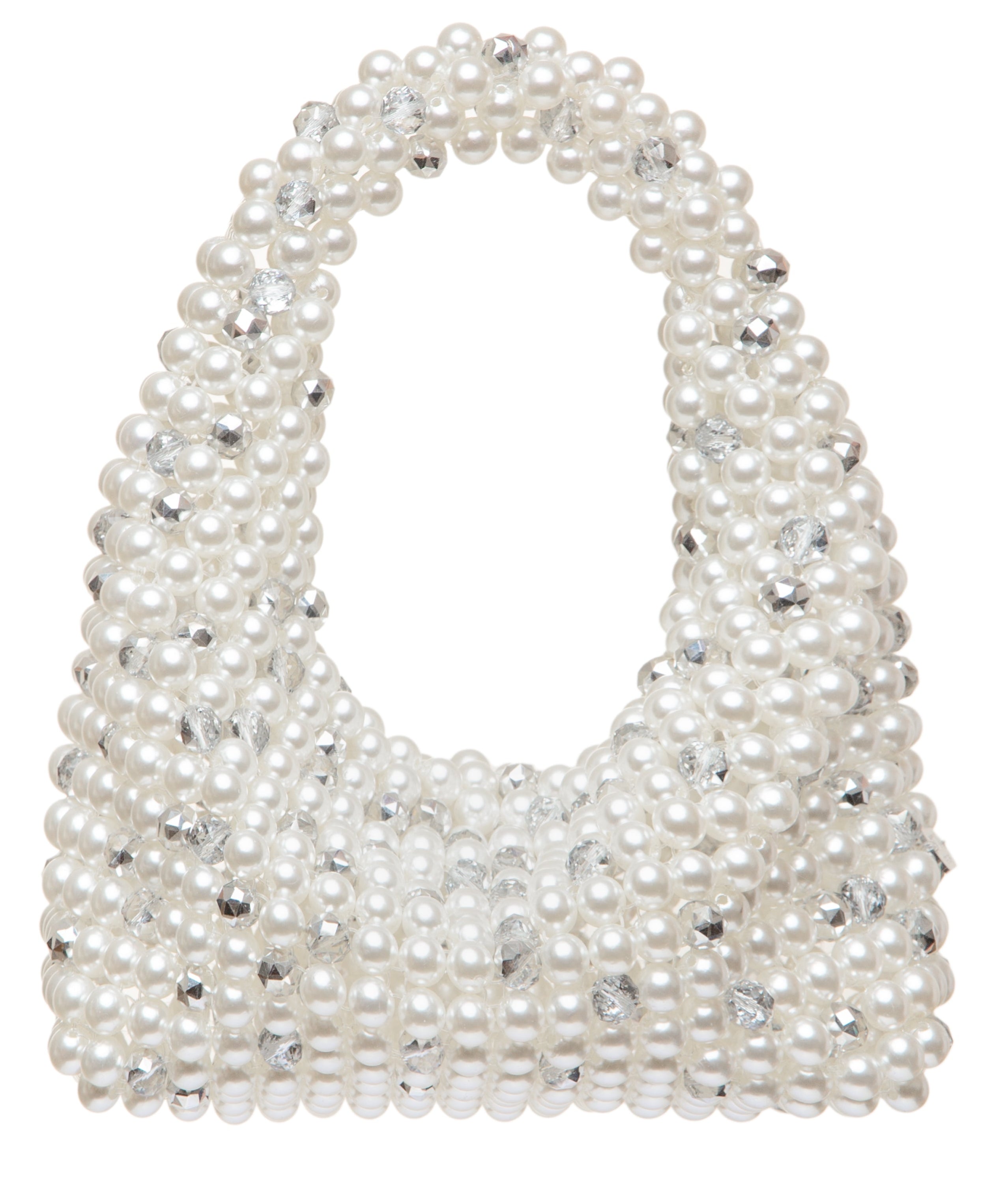 Ivory & Silver Medium Jodie Bag