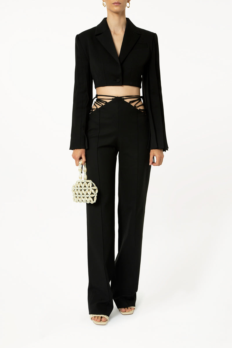 Black Cropped Blazer