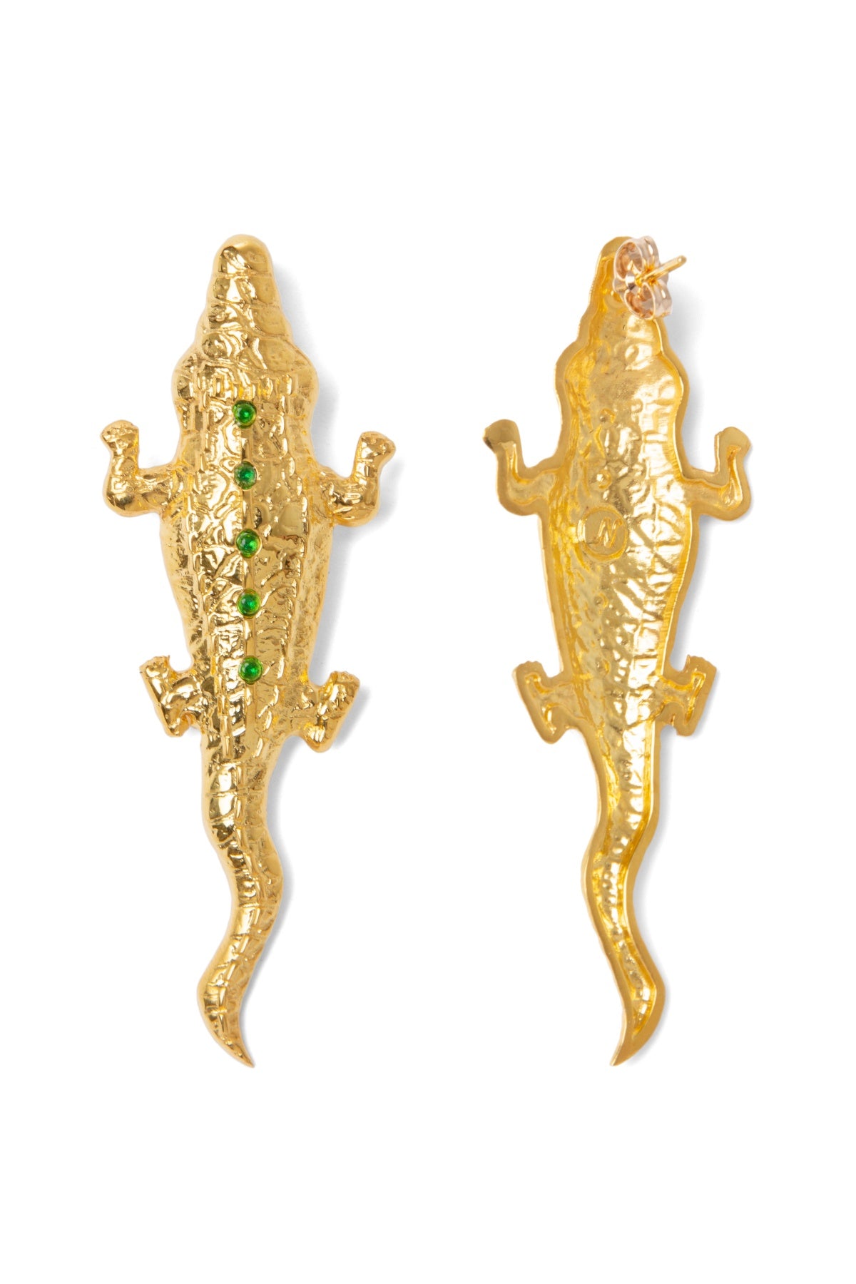 Crocodile Earrings with Crystals
