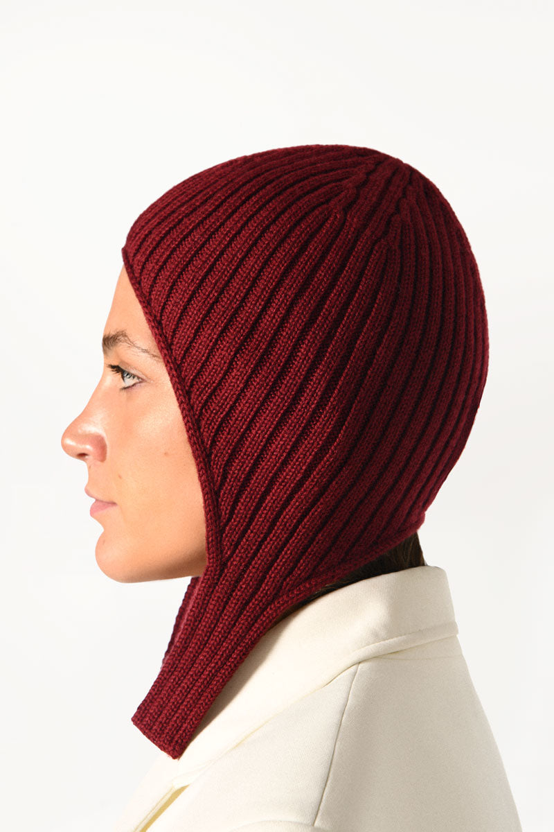 Burgundy Trapper Hat
