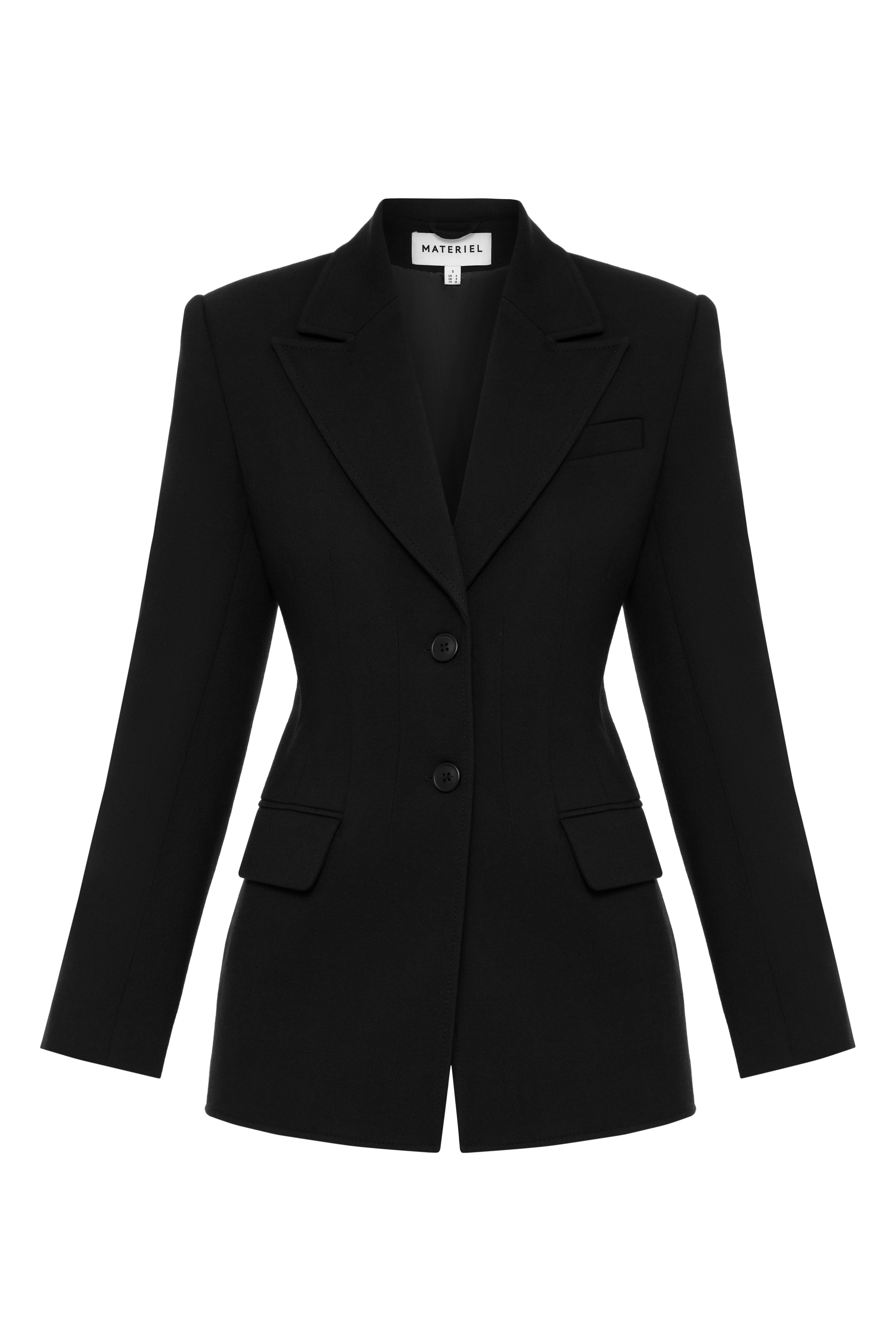 Black Corset Stitch Blazer