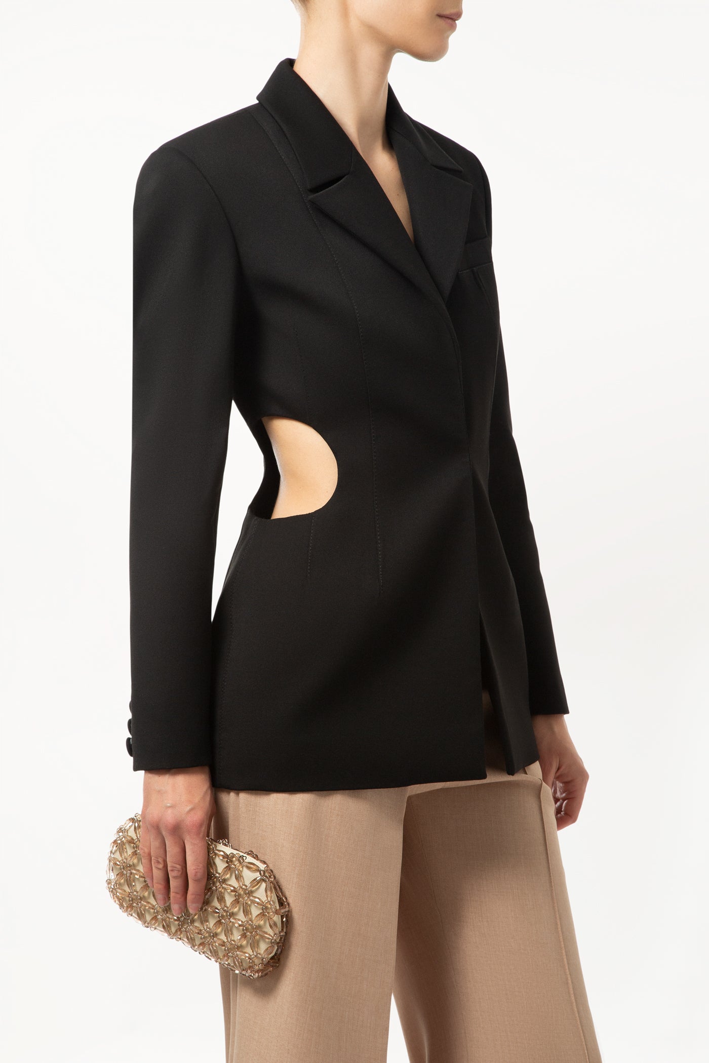 Black Cut Out Blazer