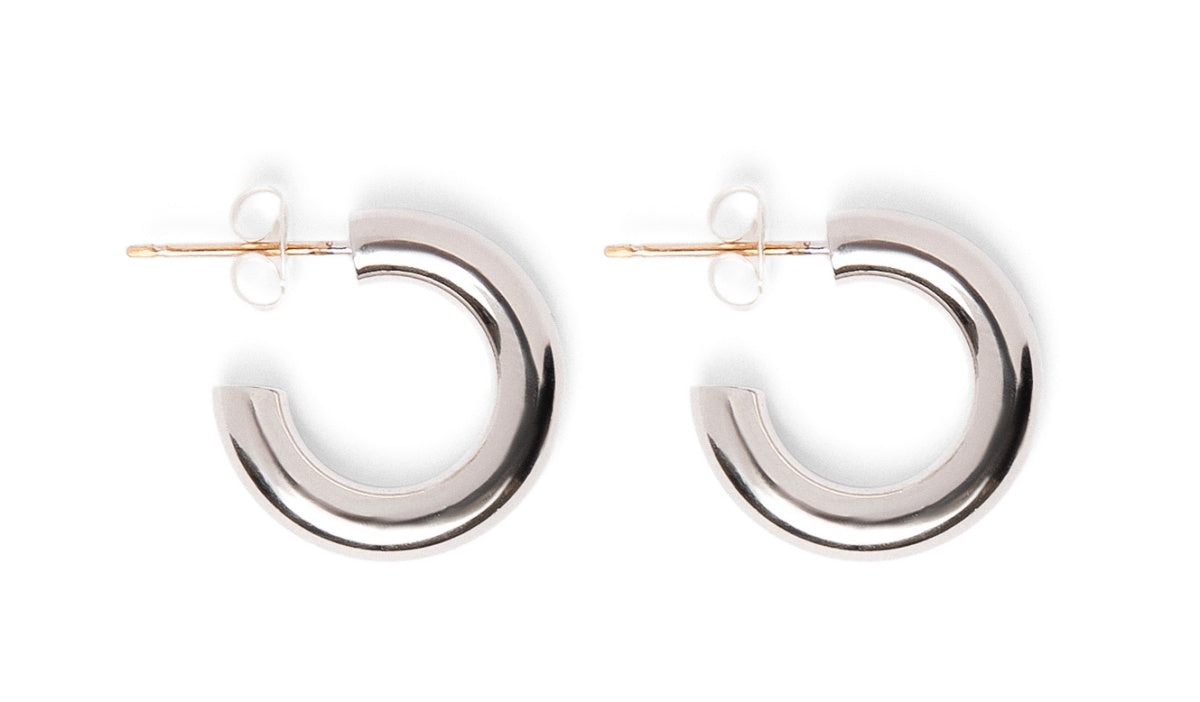 Silver Mini Hoops