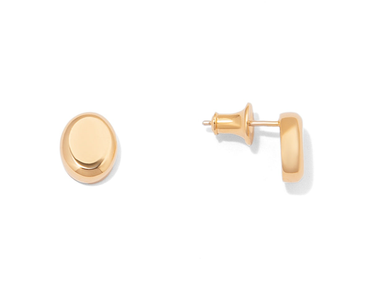 Solid Oval Cut Earrings