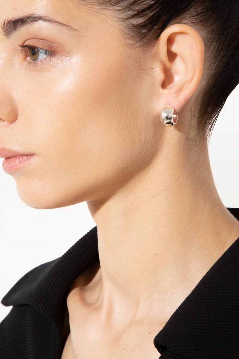 Silver Bold Hoops