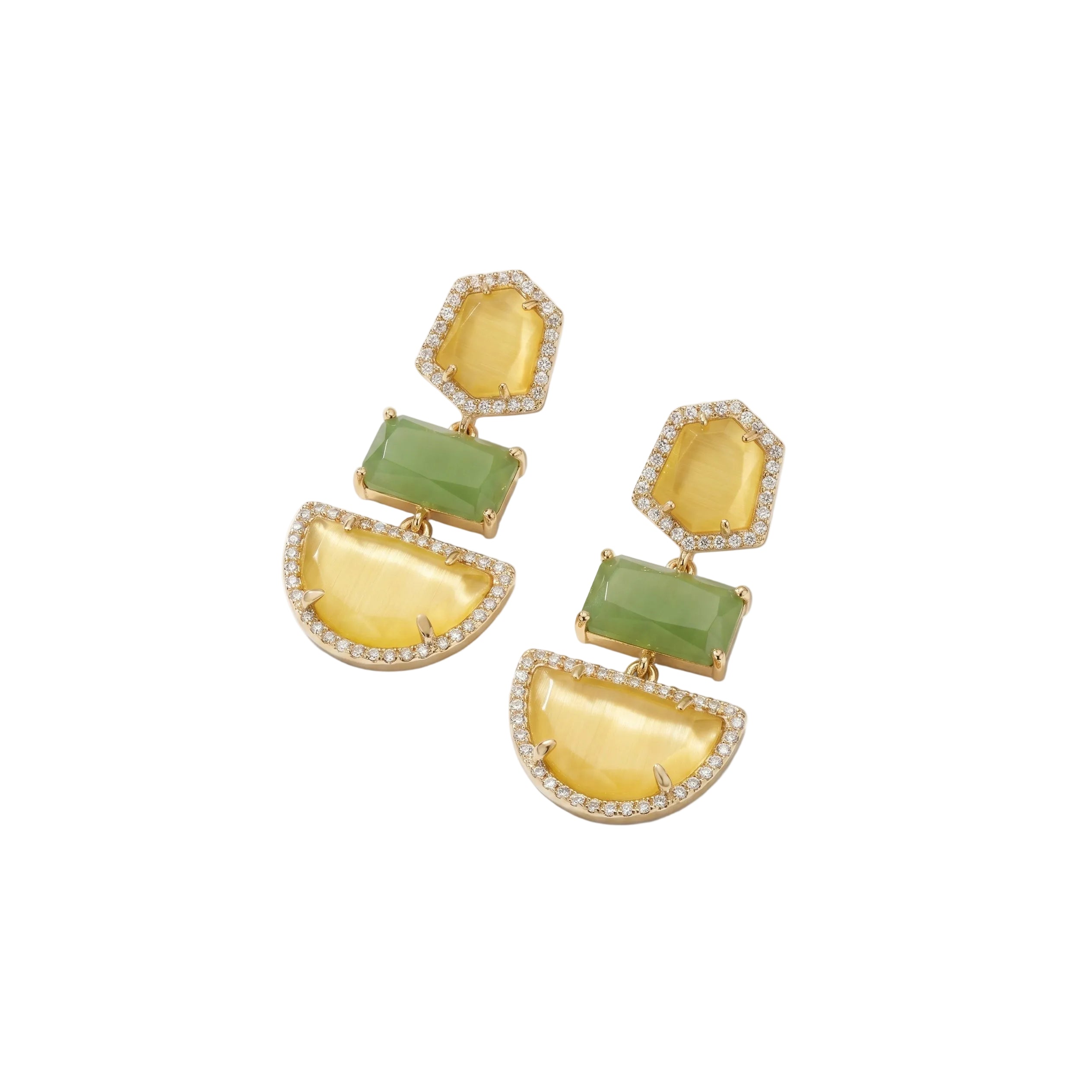 Earrings with Colorful Crystals