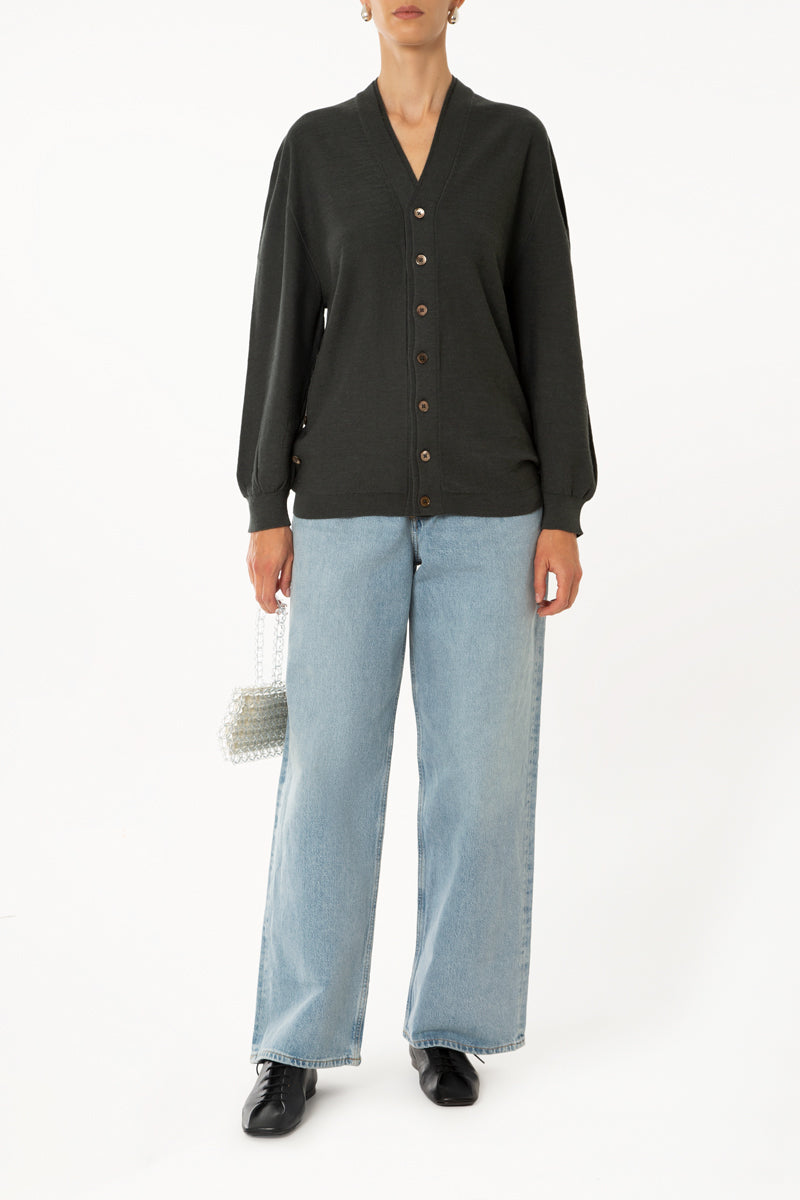 Grey Knitted Cardigan