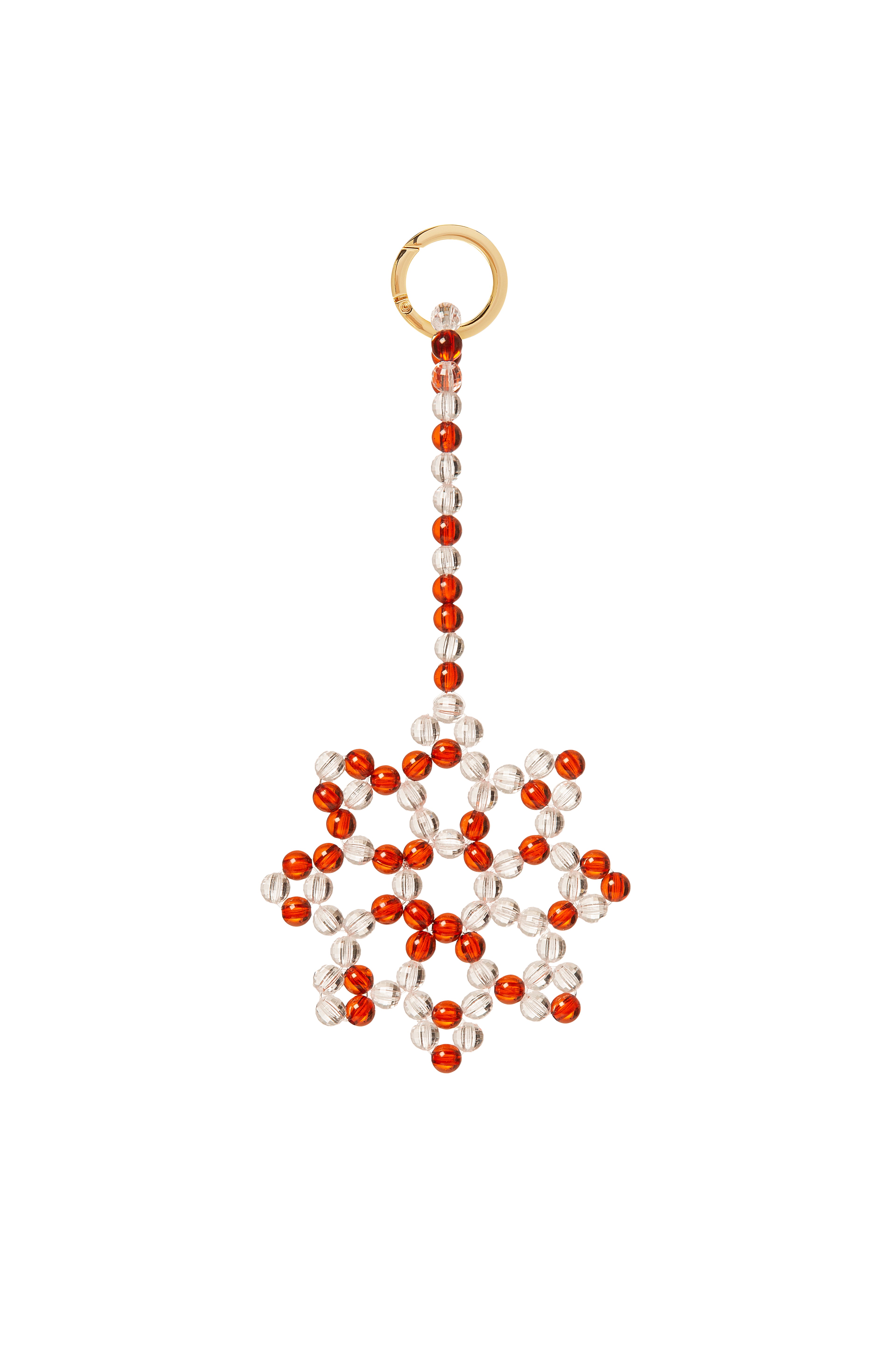 Transparent & Red Snowflake Keychain