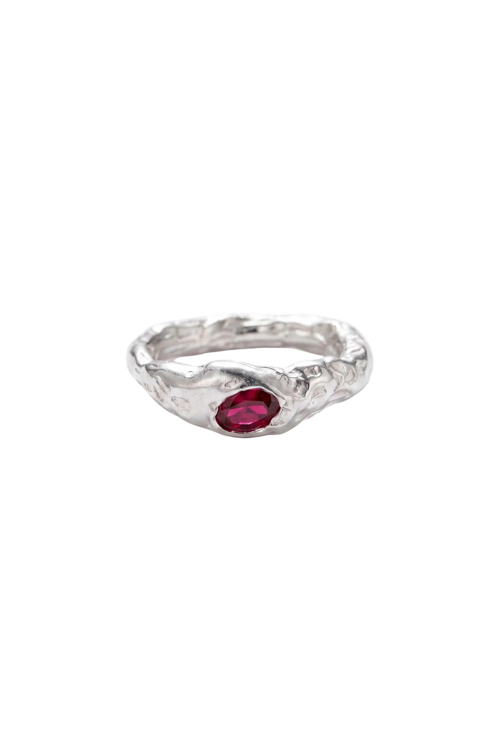 Lola Ring with Red Gem