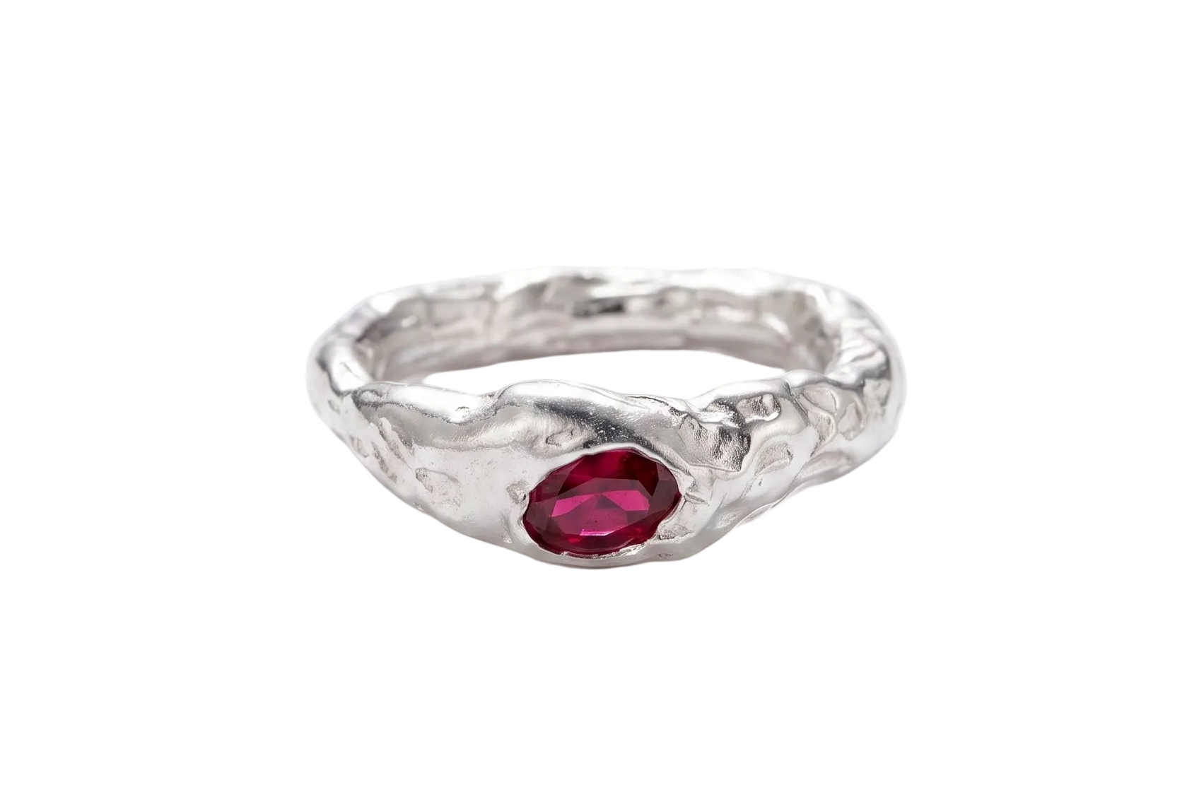 Lola Ring with Red Gem