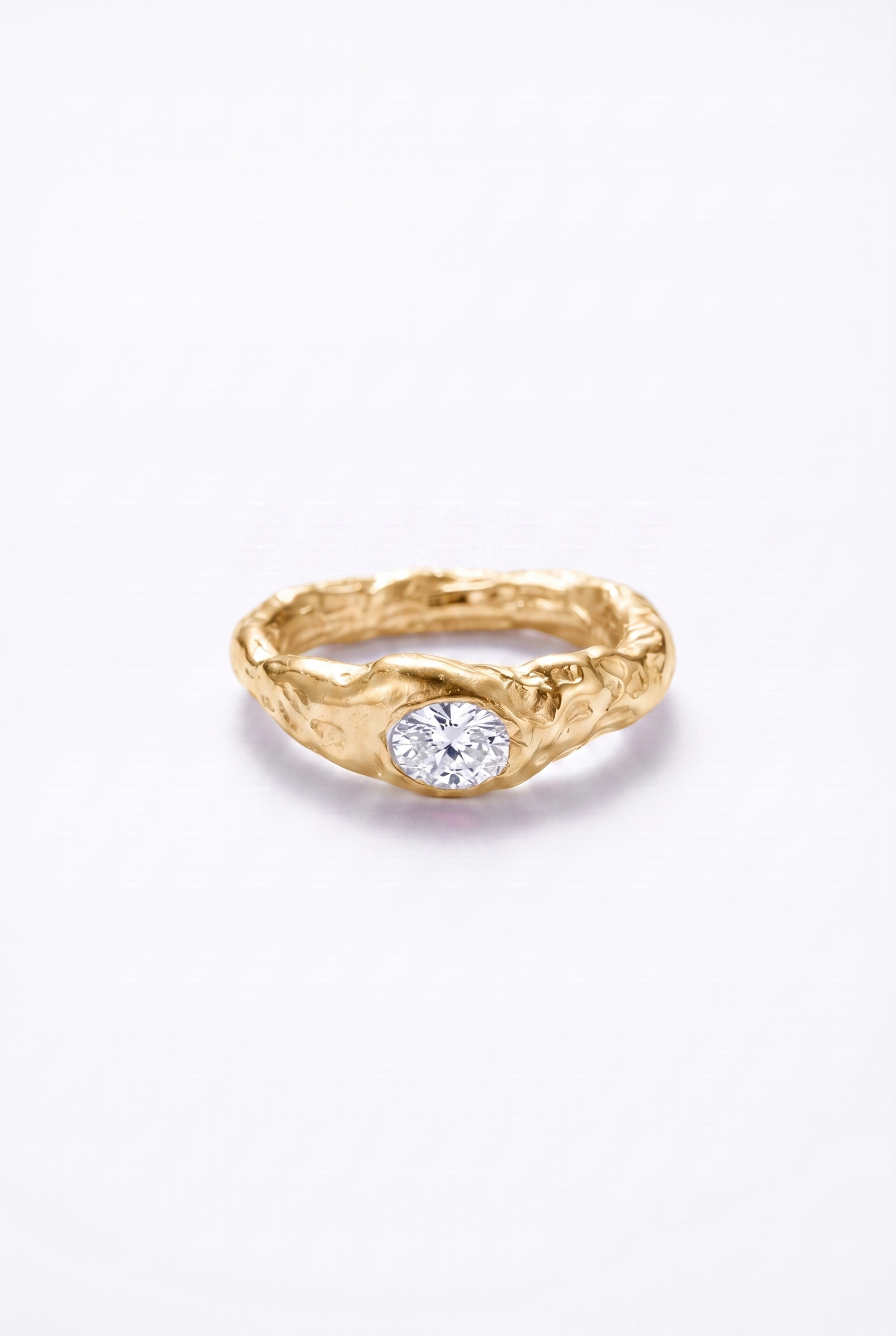 Lola Ring with White Gem