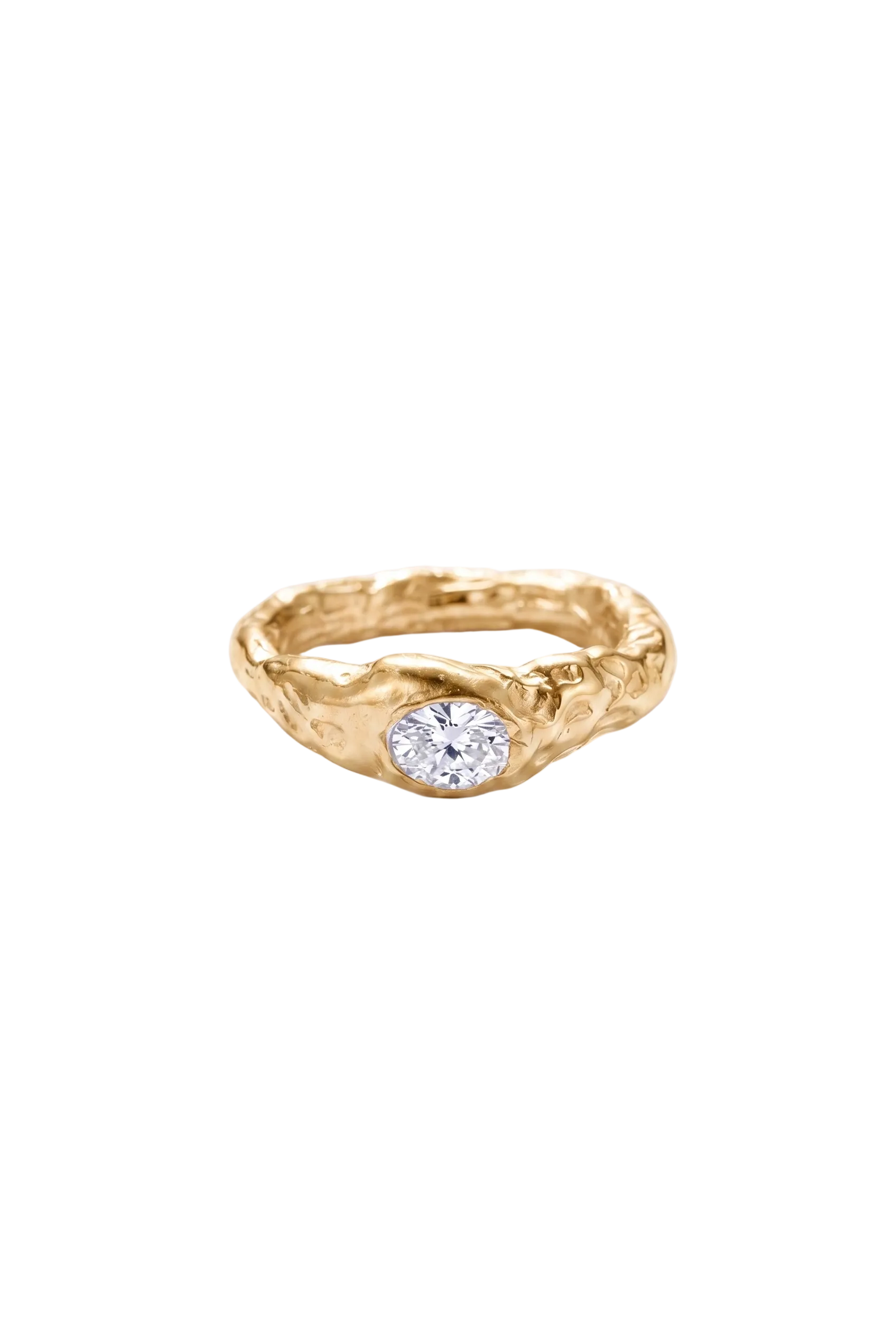 Lola Ring with White Gem
