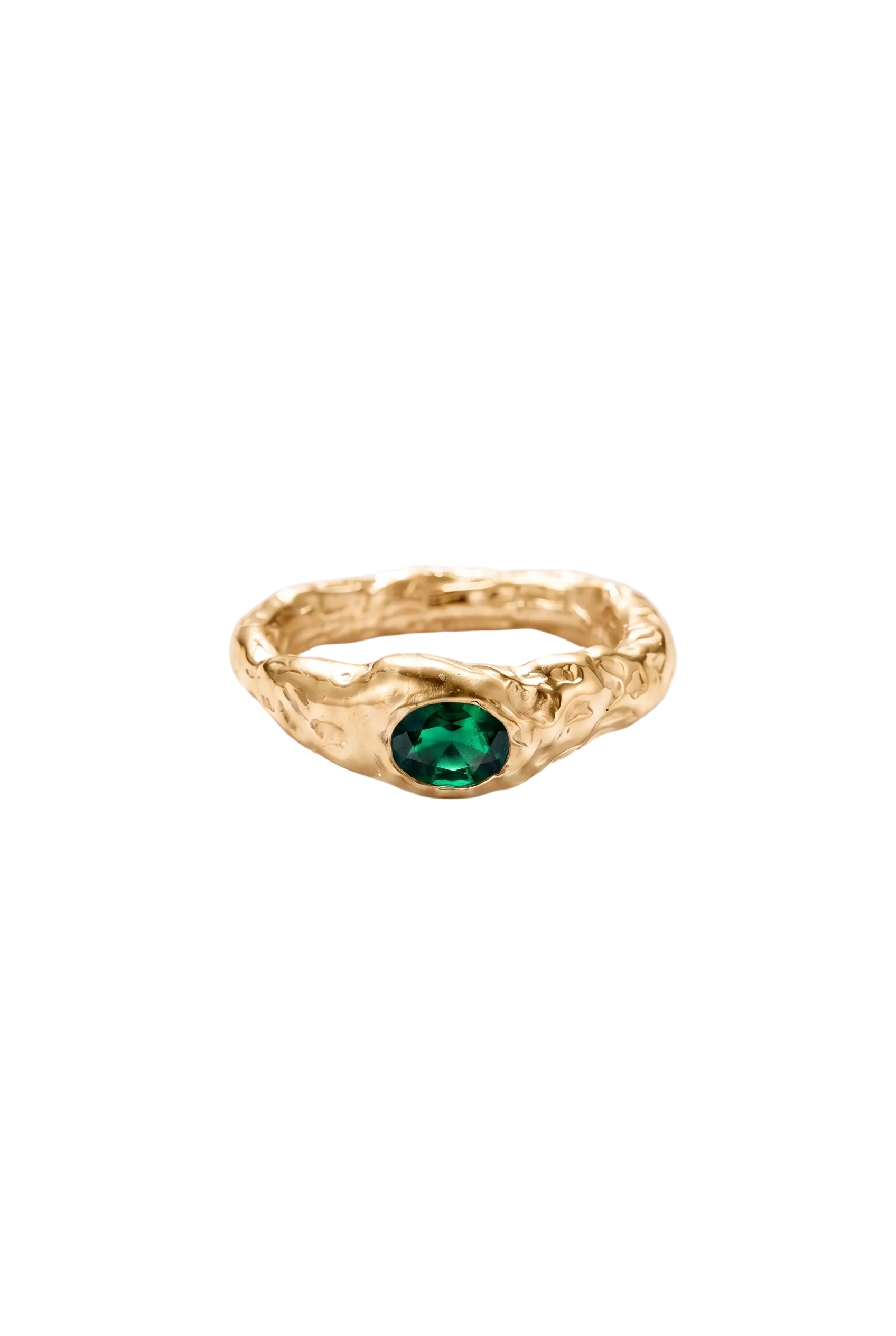 Lola Ring with Emerald Green Gem