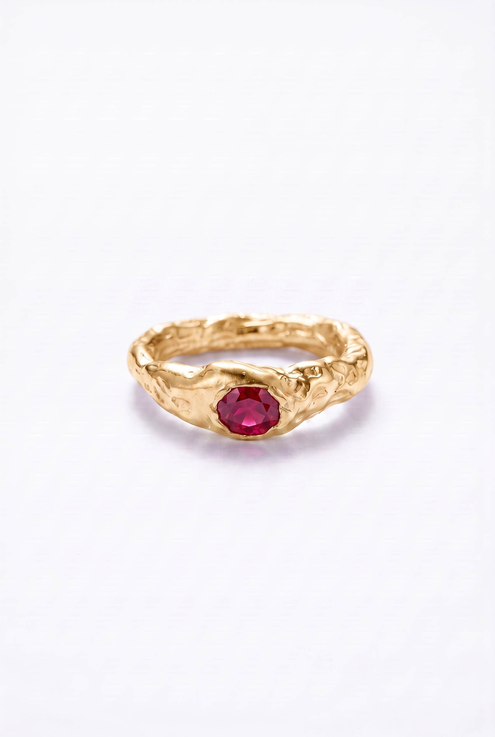Lola Ring with Red Gem
