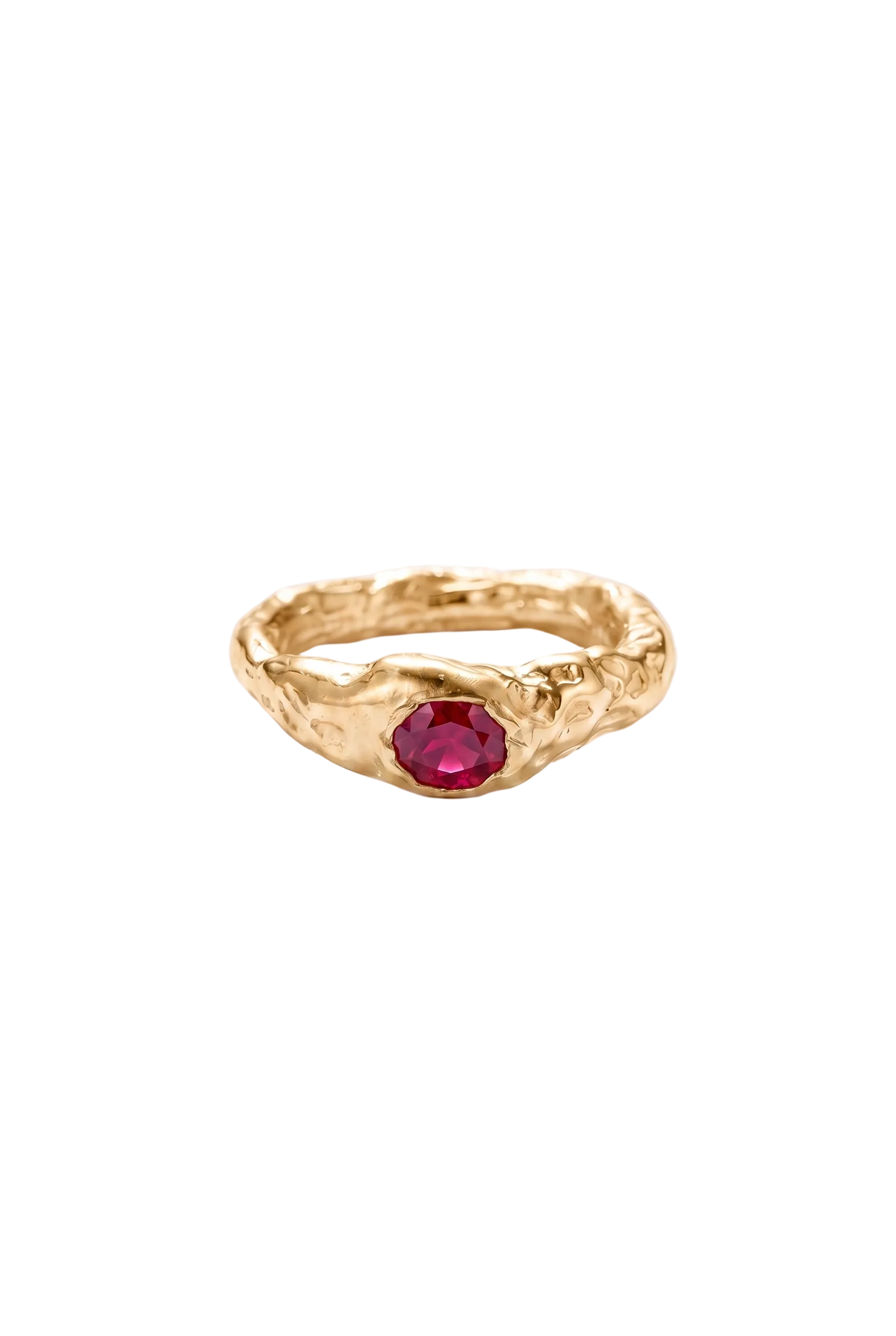 Lola Ring with Red Gem
