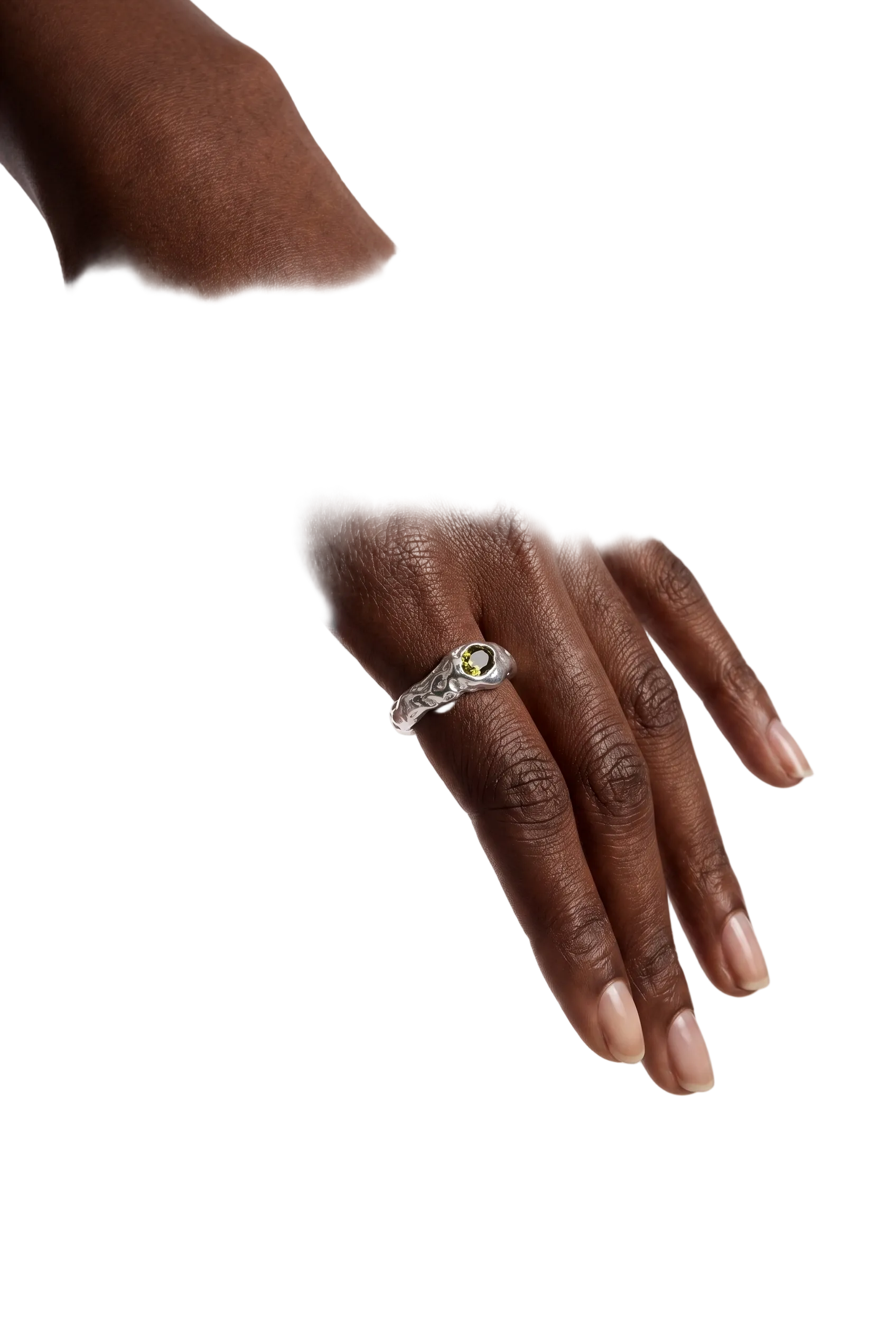 Lola Ring with Khaki Green Gem