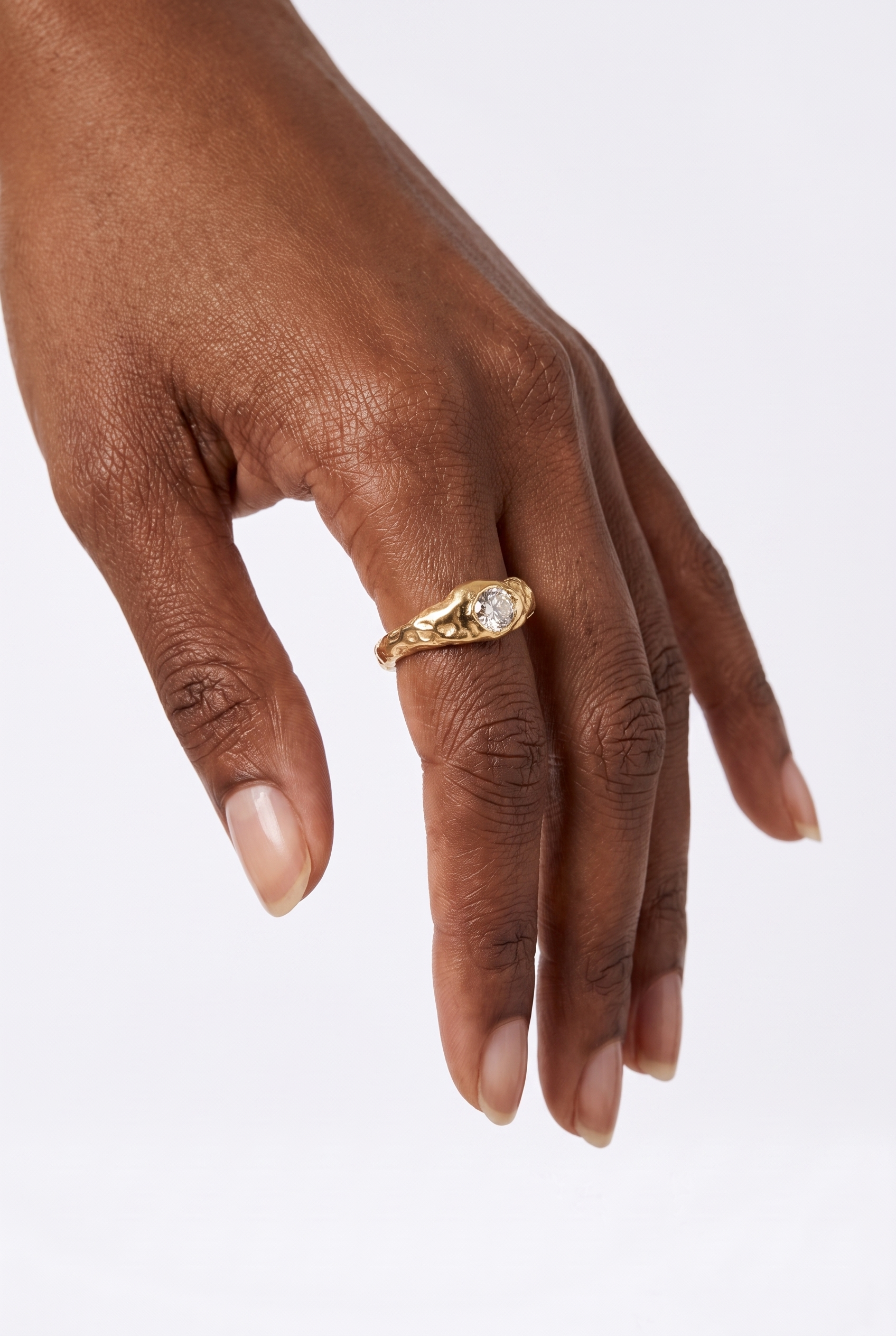Lola Ring with White Gem