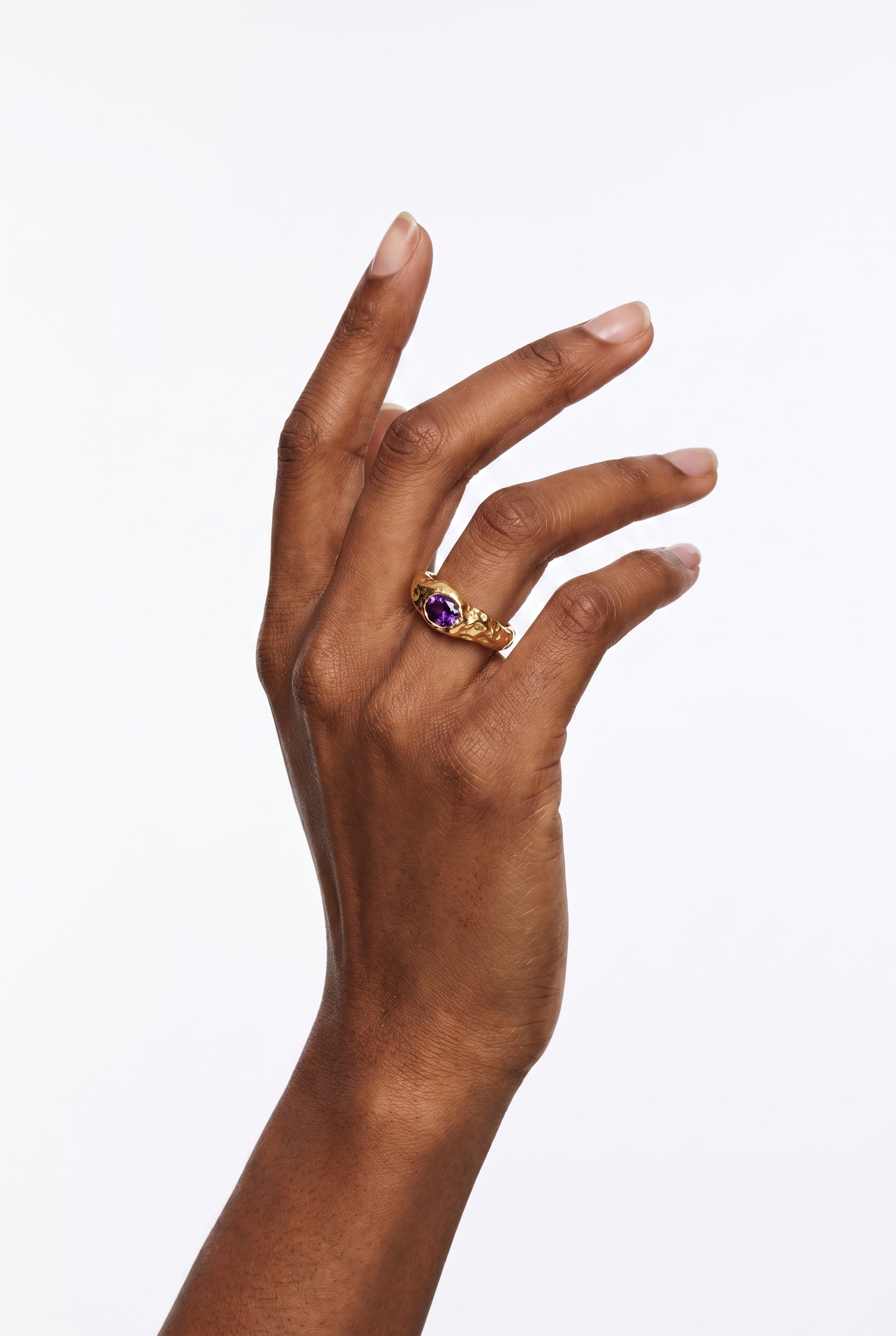 Lola Ring with Purple Gem