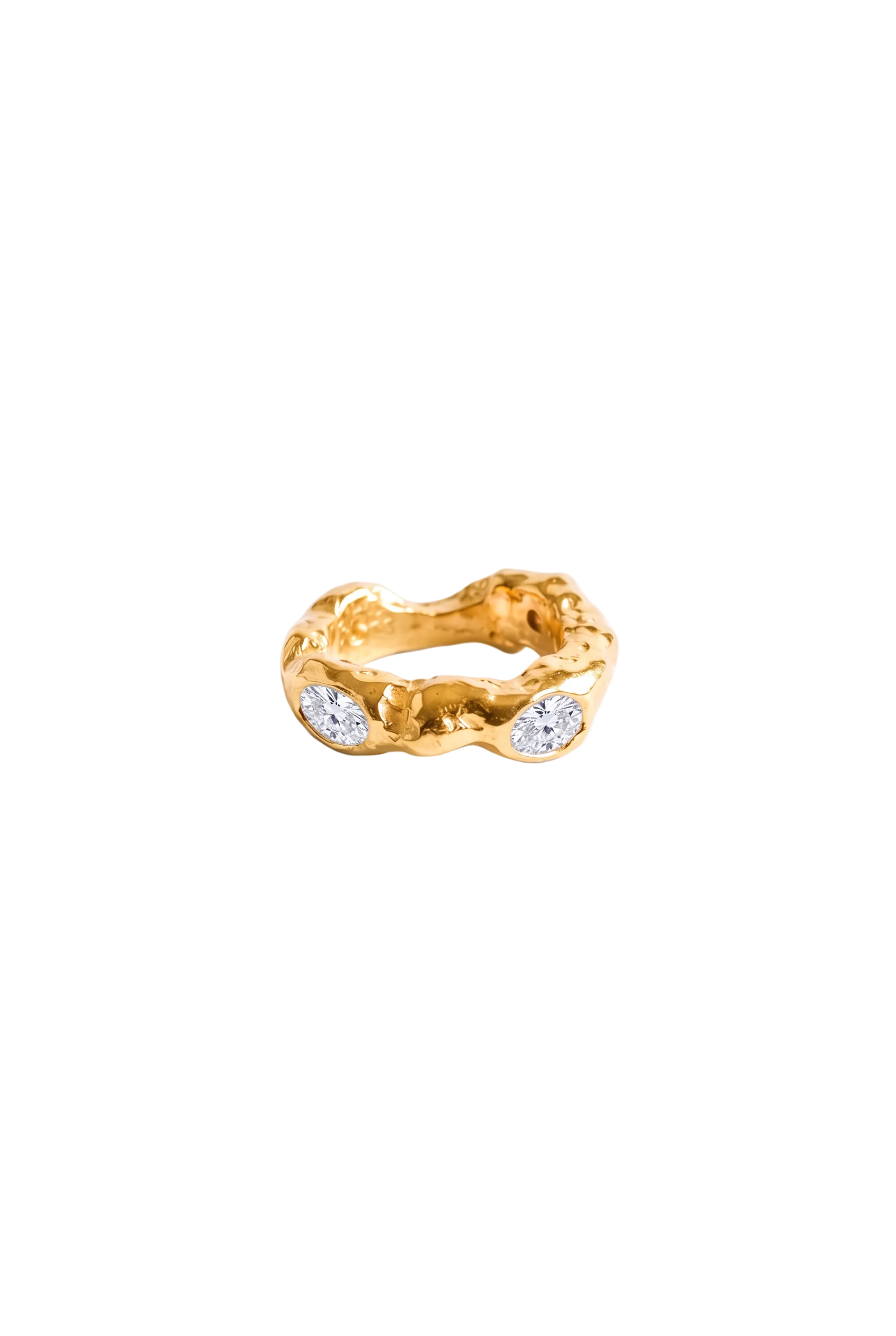 Della Ring with White Gem