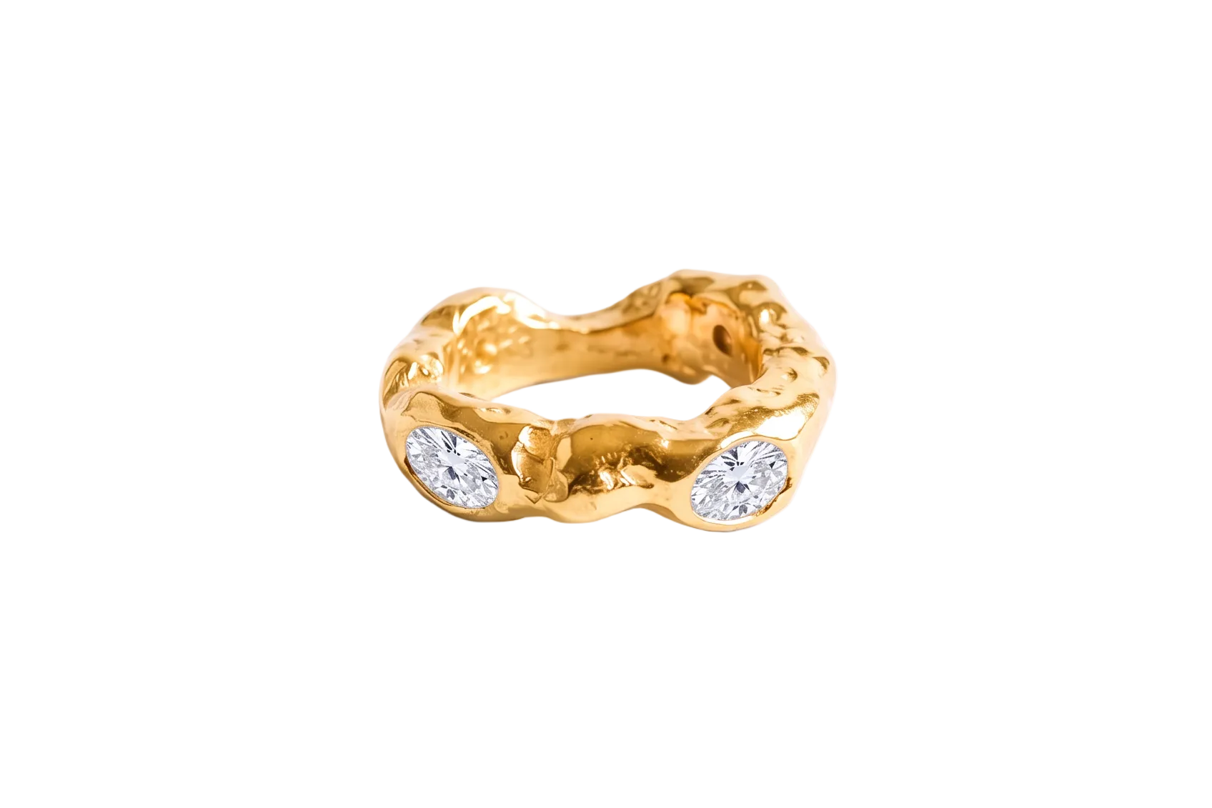 Della Ring with White Gem