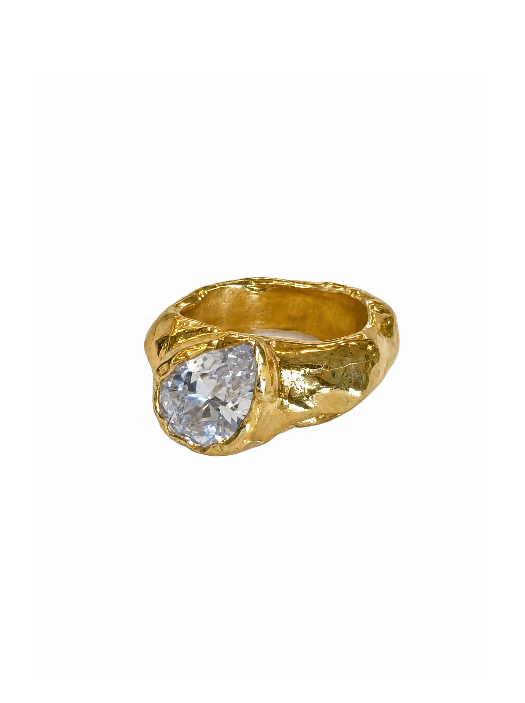 Joan ring with white zircon