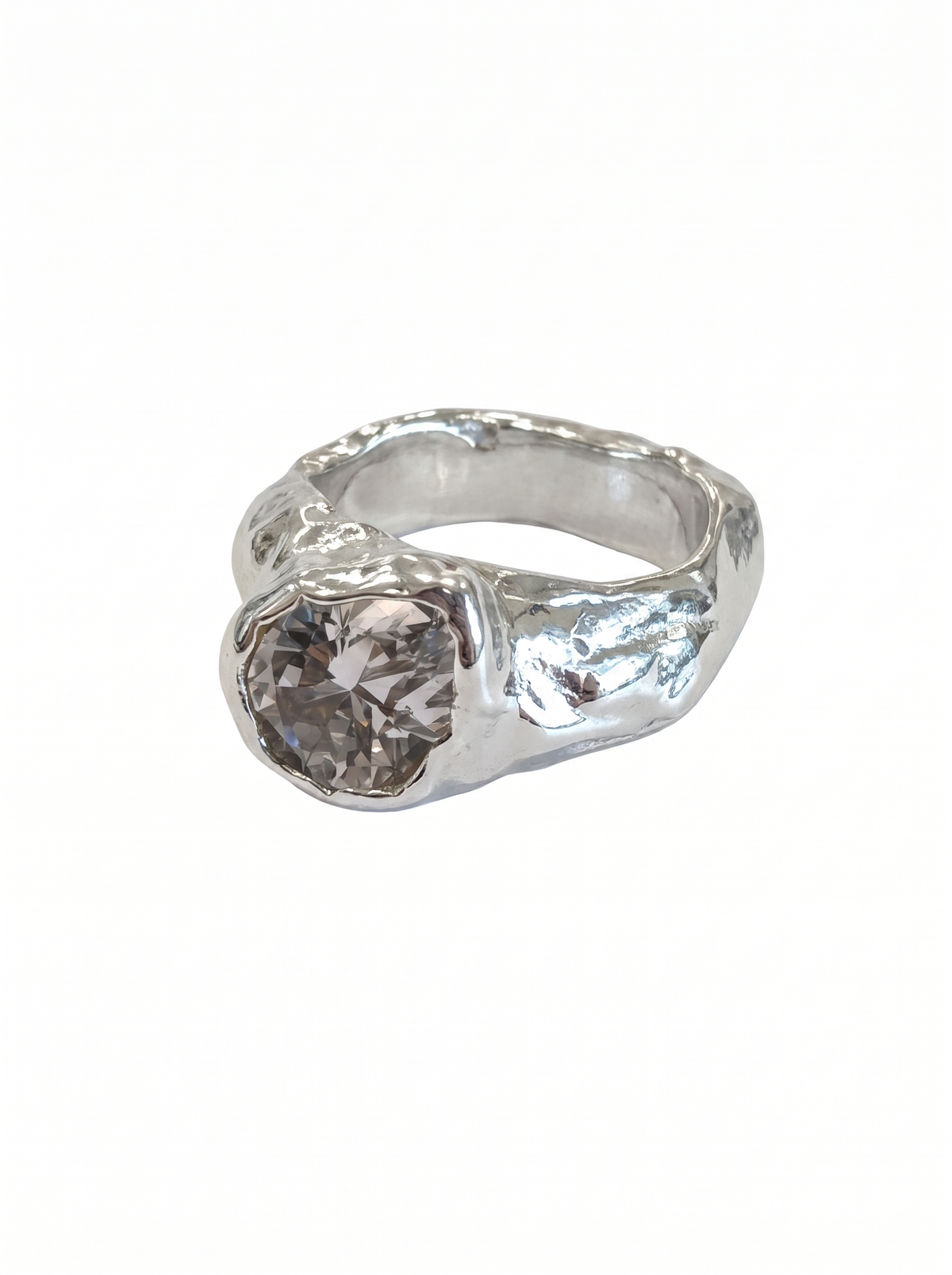 Joan ring with white zircon