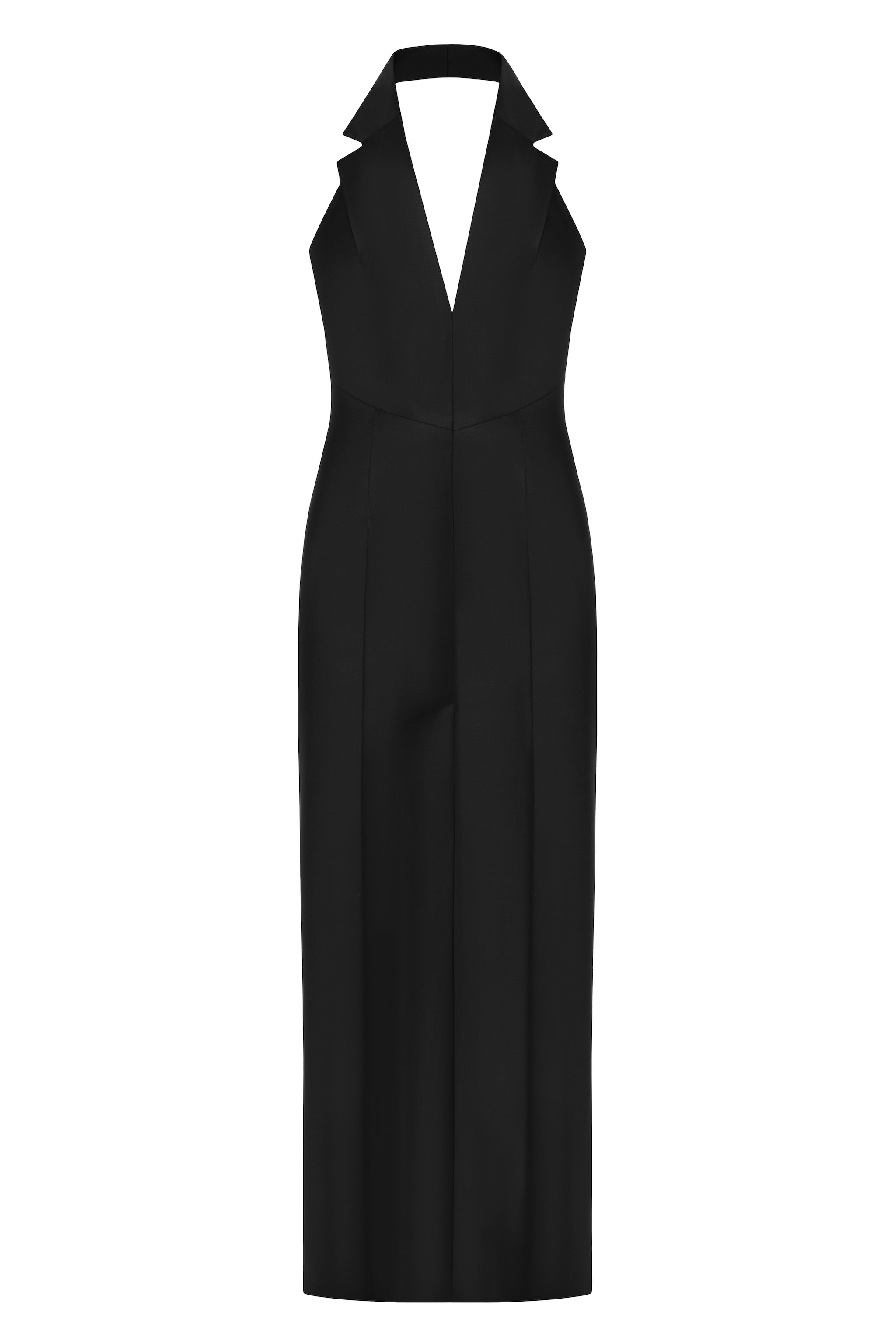 Black No Back Vest Dress