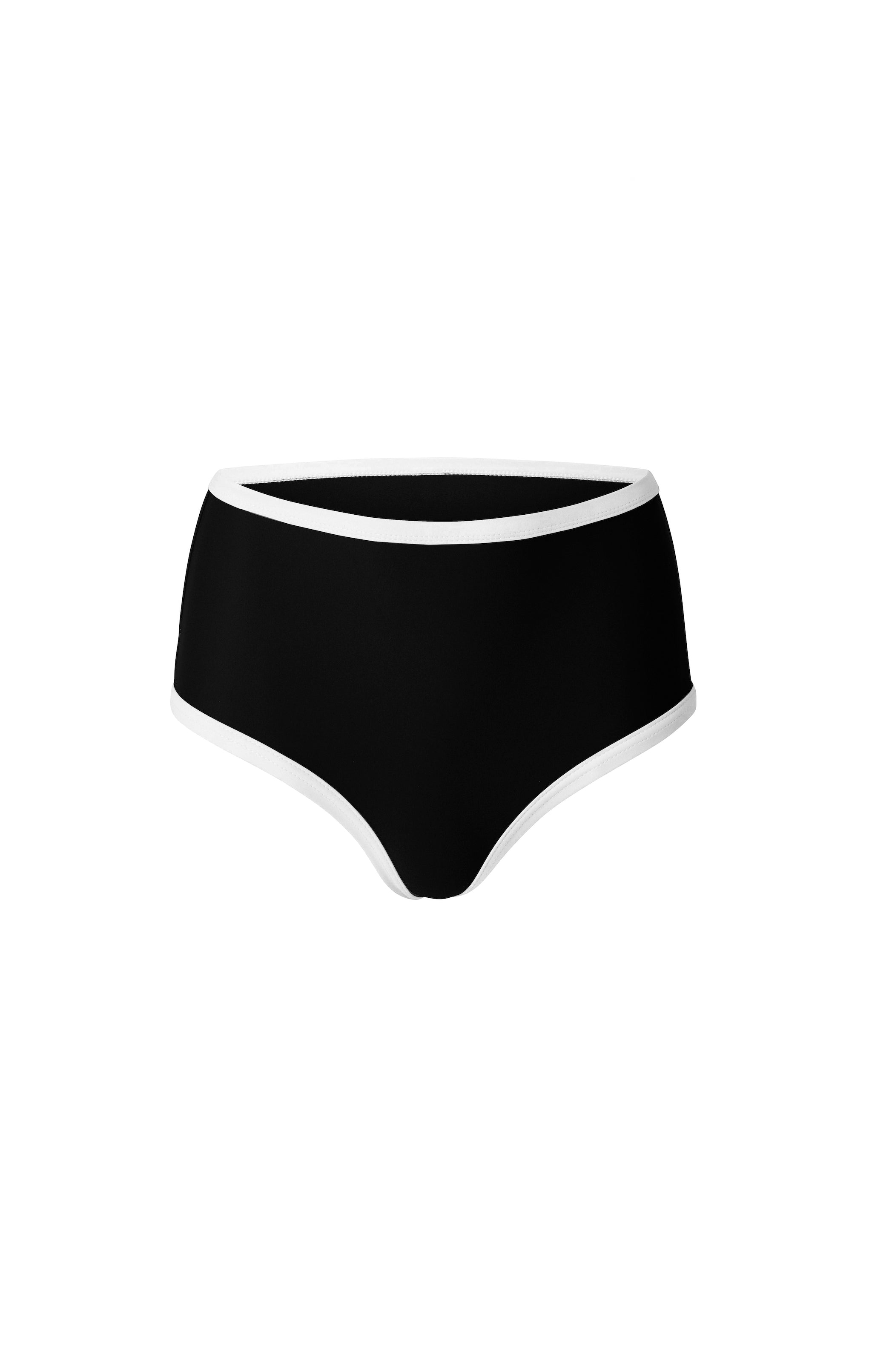 Black & Cream Bikini Bottoms