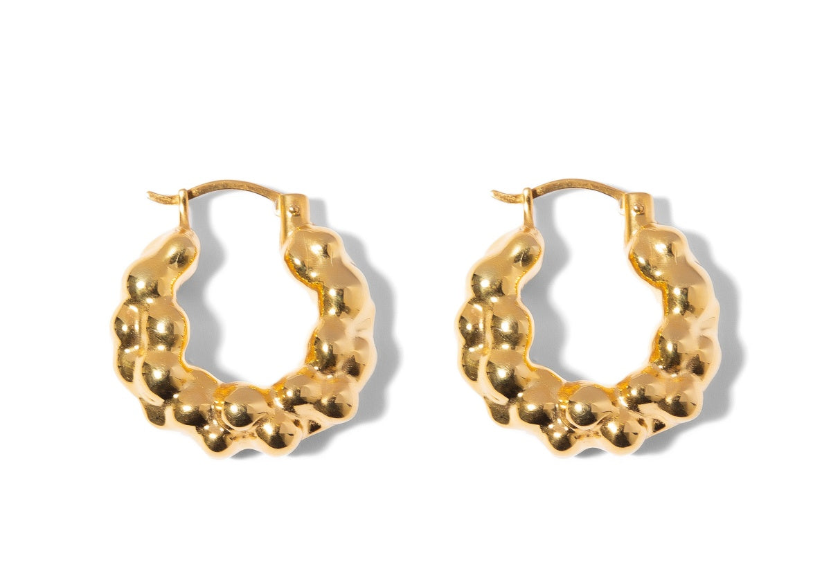 Gold Bubble Hoops
