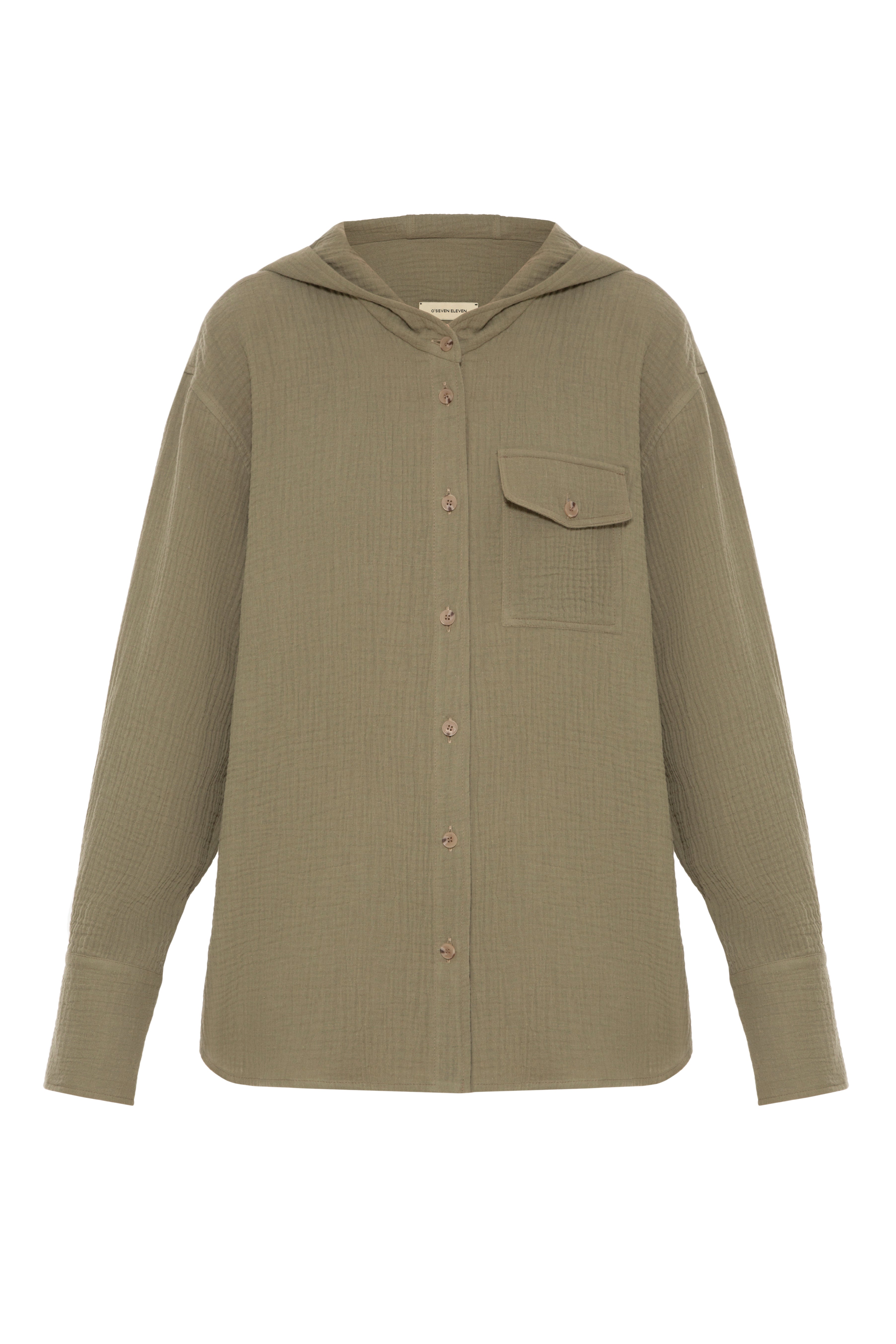Khaki Hooded Shirt