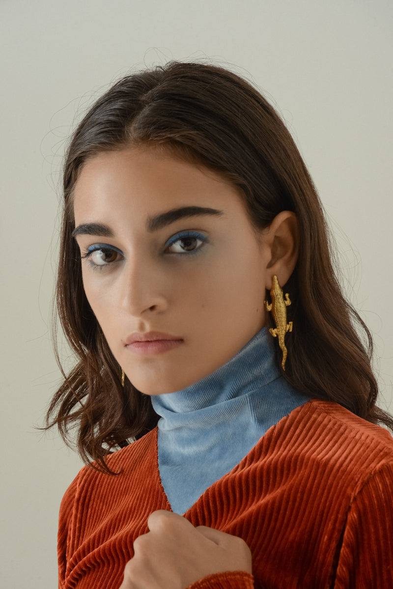 Small Crocodile Earrings