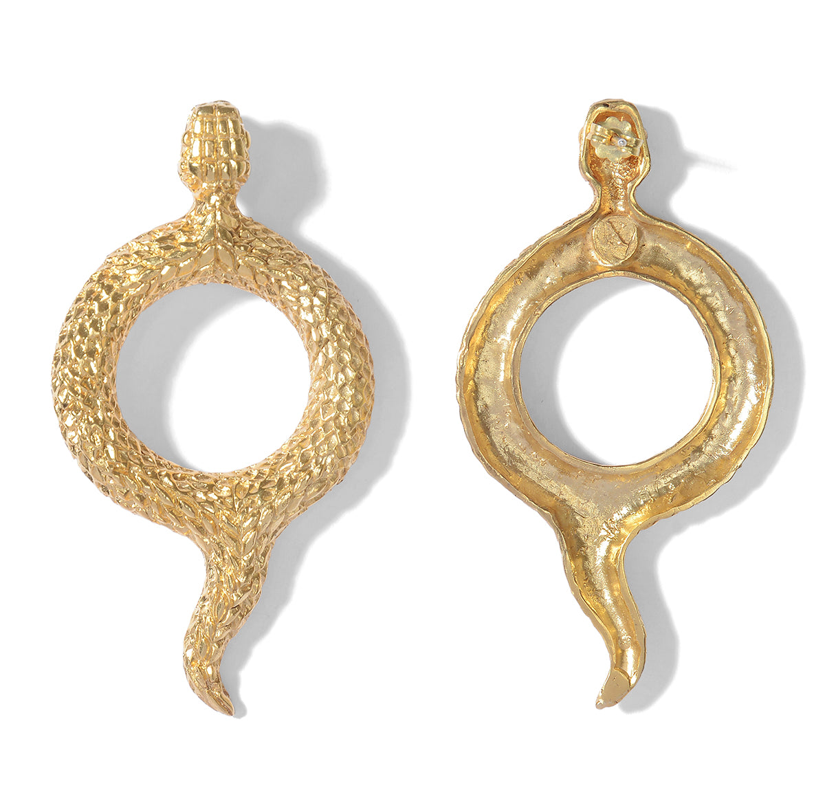 Round Snake Earrings