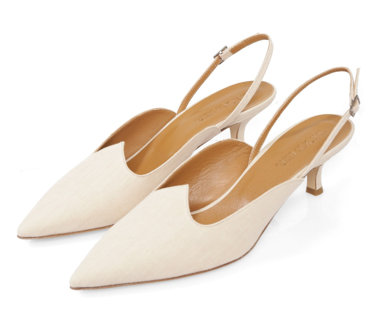 Cream Slingback Pumps