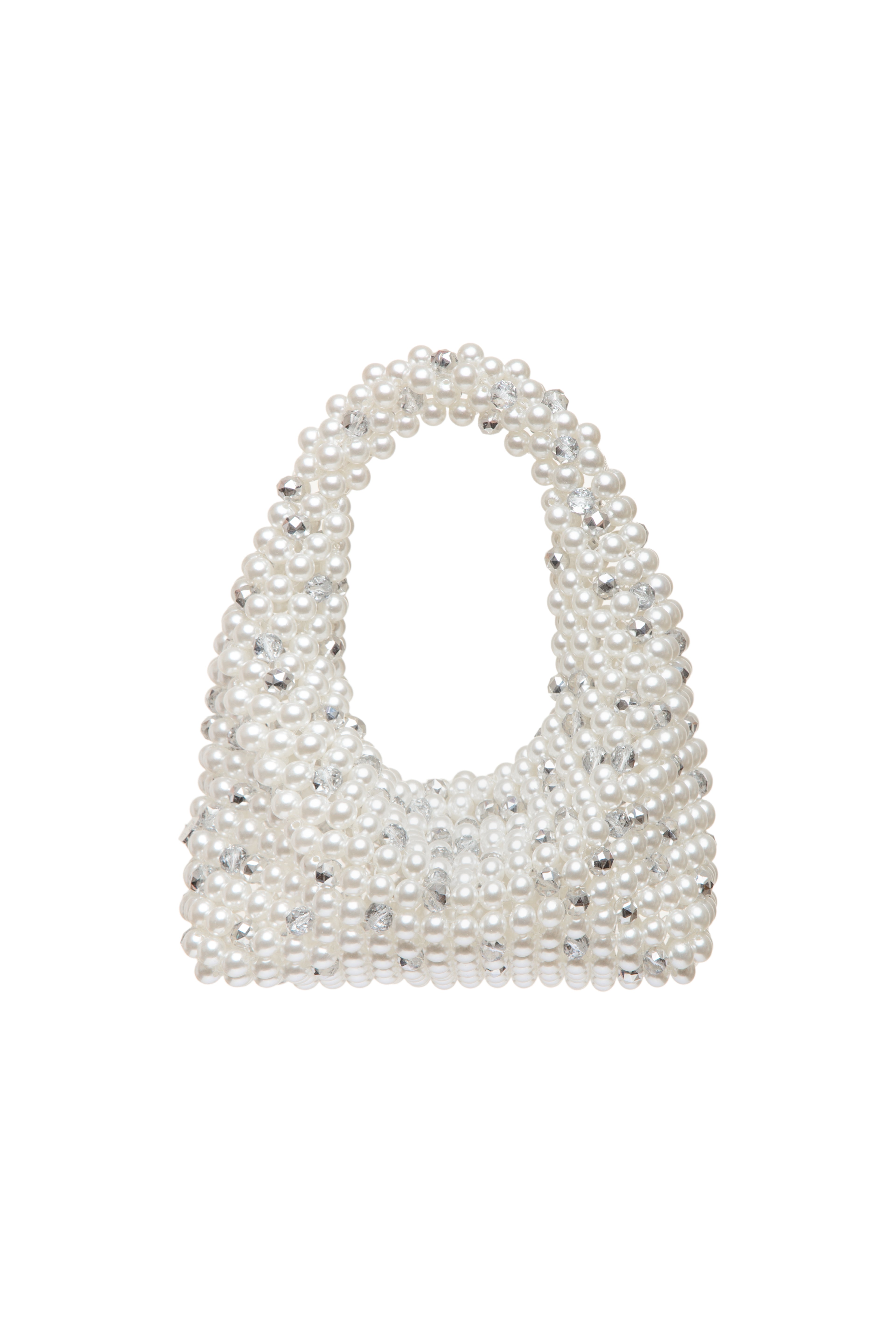 Ivory & Silver Medium Jodie Bag