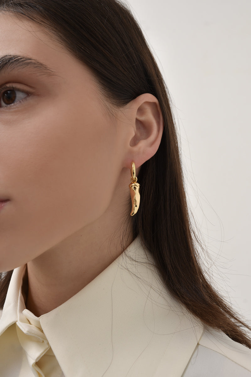 Gold Chilli Earrings