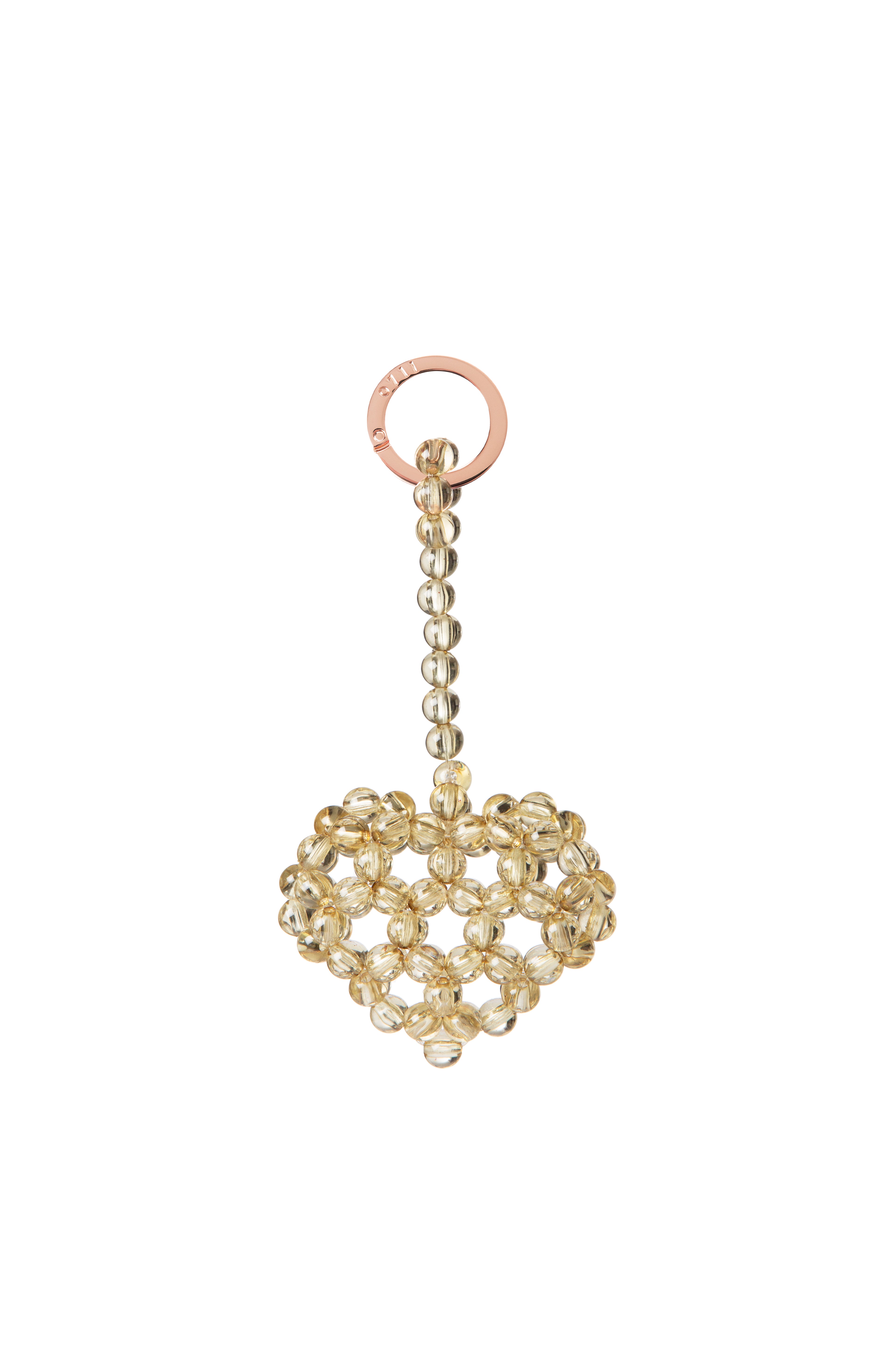 Khaki Heart-Shaped Keychain