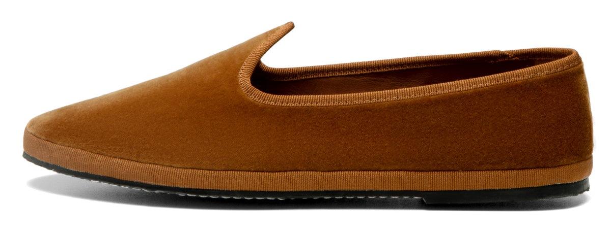 Caramel Velvet Slippers