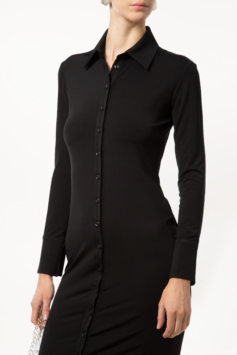 Open Back Buttoned Dress