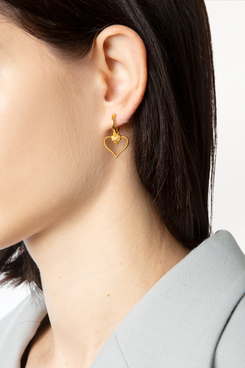 Gold Plated Cobra Hoops Earrings