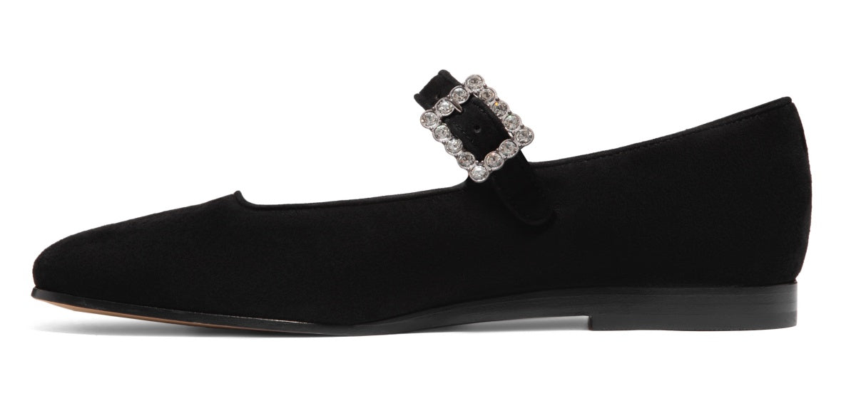 Black Suede Mary Jane